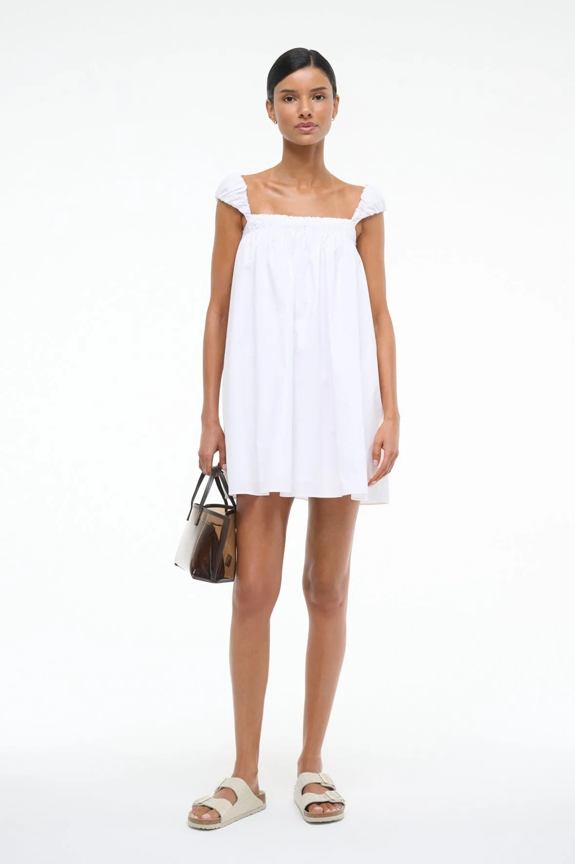 BEAU DRESS | WHITE sold by STAUD
