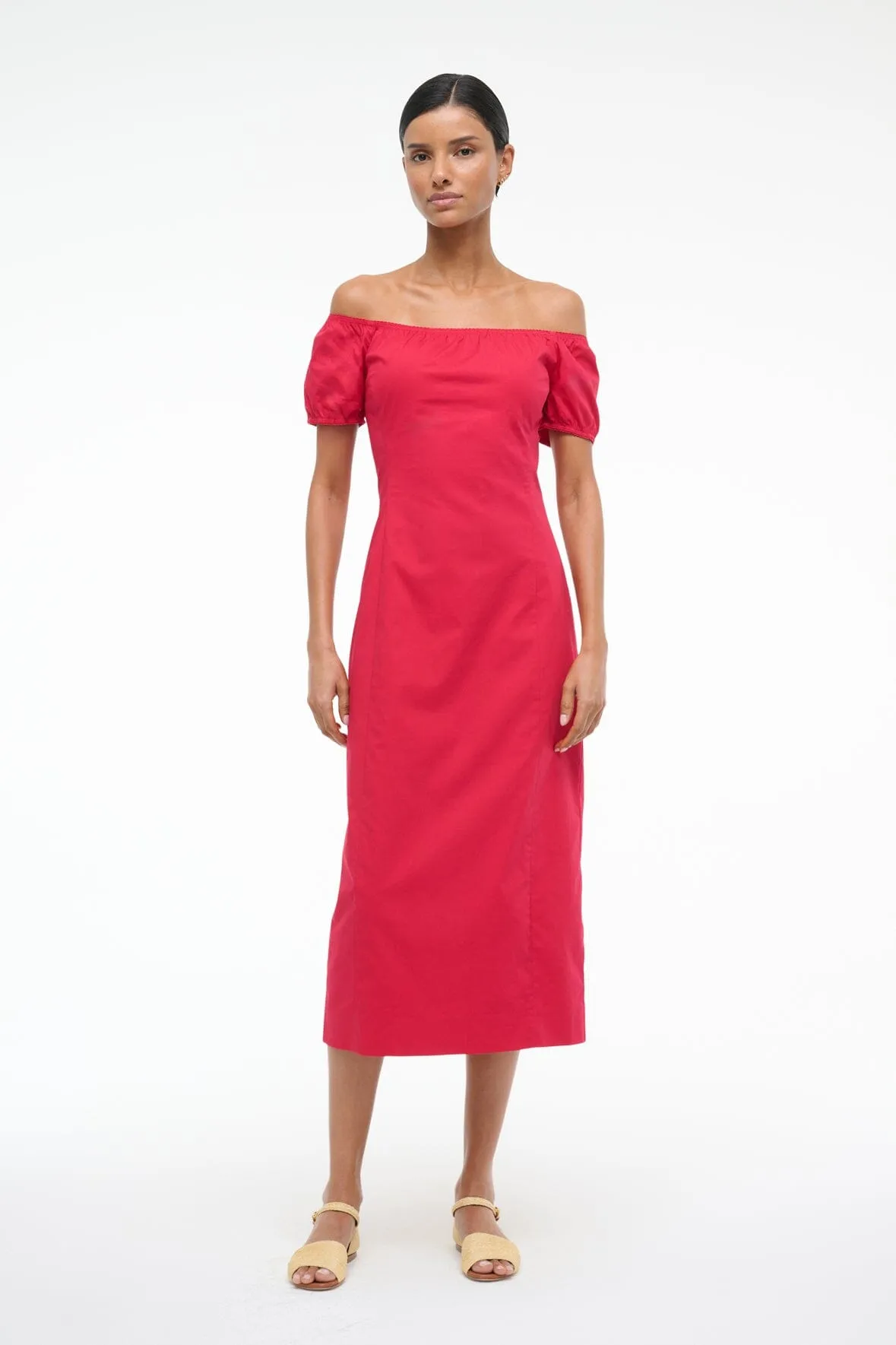 HELENE DRESS | CHERRY sold by STAUD