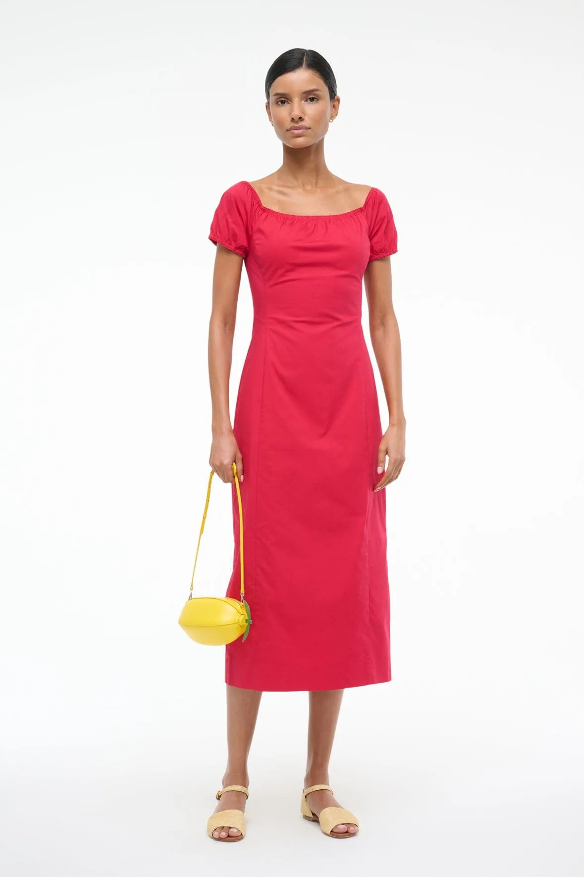 HELENE DRESS | CHERRY sold by STAUD product image thumbnail 5