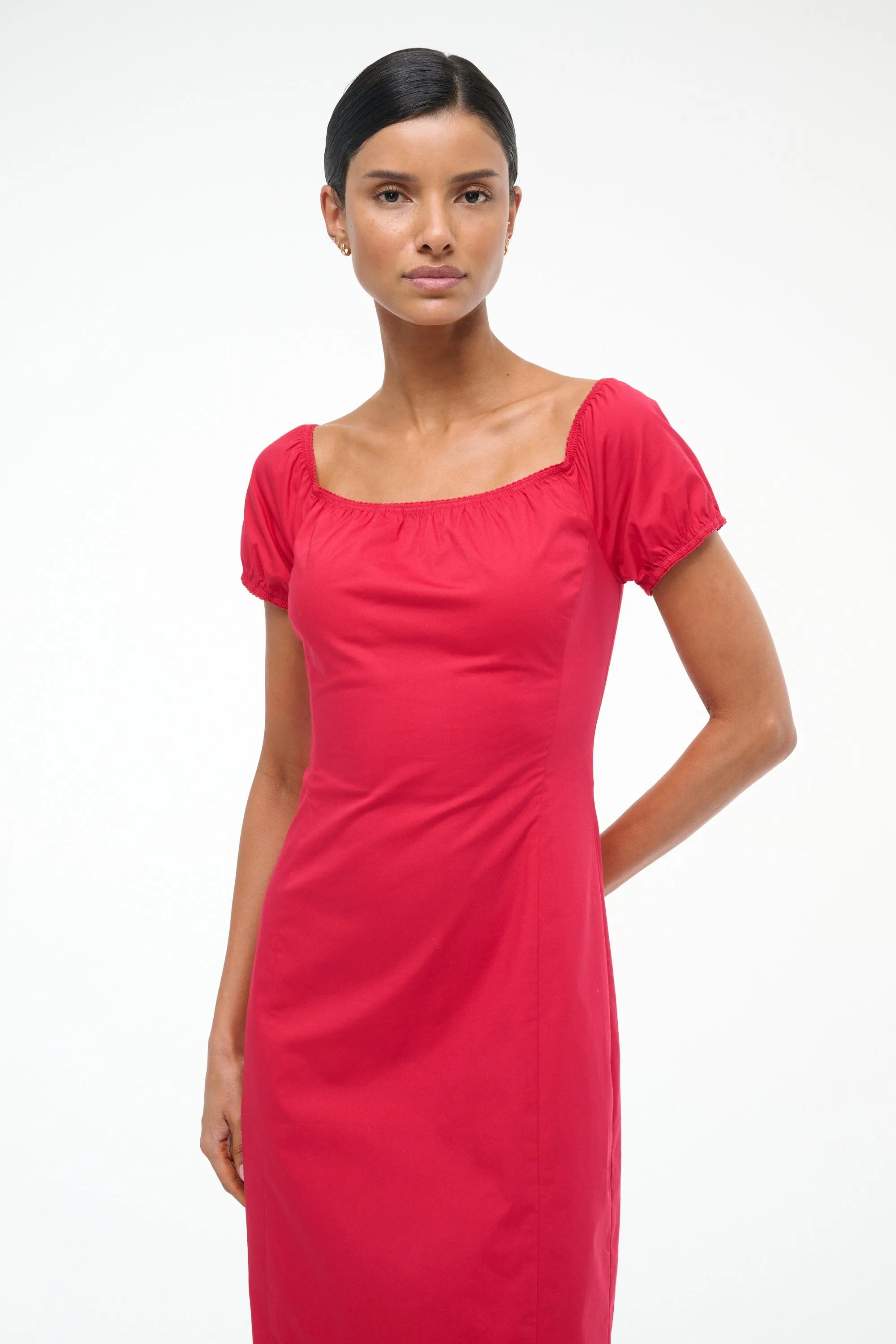 HELENE DRESS | CHERRY sold by STAUD product image thumbnail 4