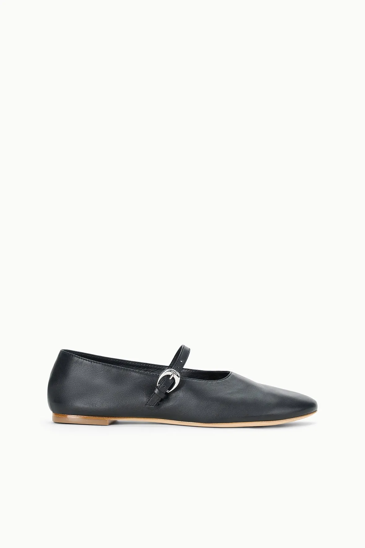 ALBA MARY JANE BALLET FLAT | BLACK sold by STAUD