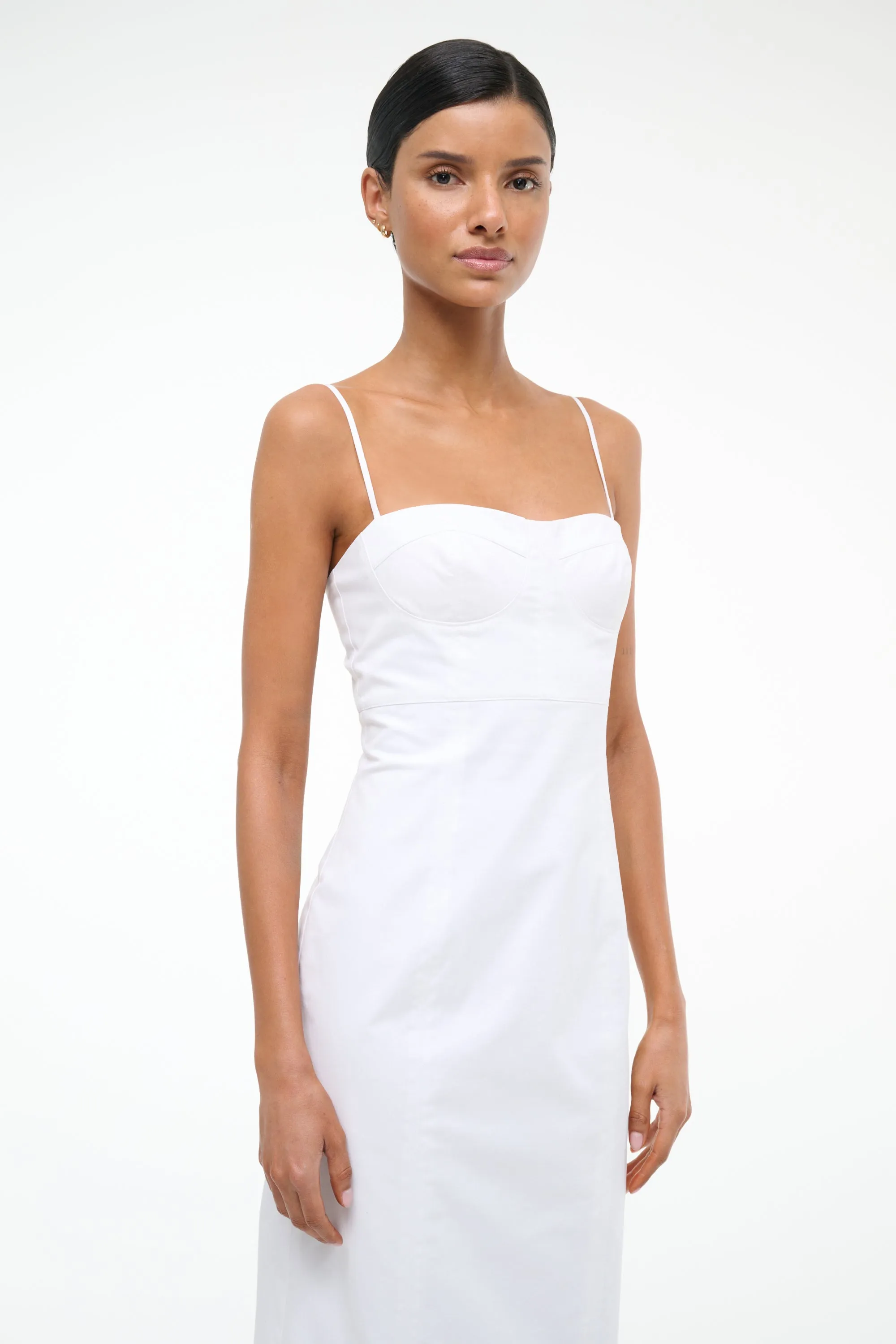 WHITNEY DRESS | WHITE sold by STAUD product image thumbnail 4