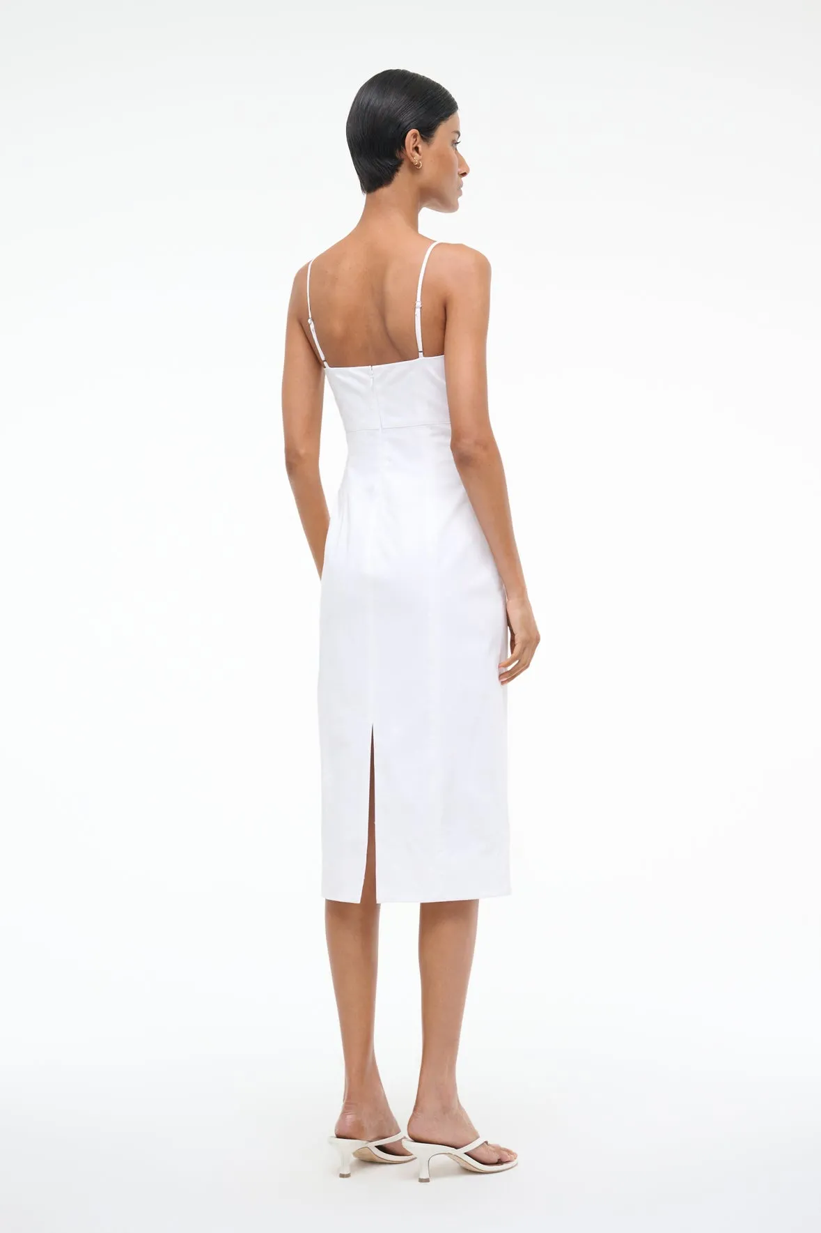 WHITNEY DRESS | WHITE sold by STAUD product image thumbnail 5