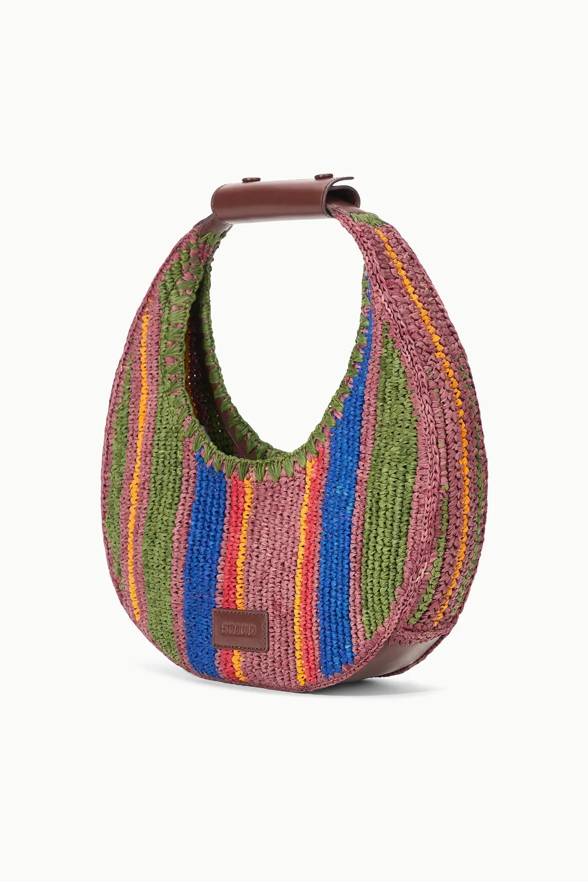 MOON RAFFIA BAG | JUNGLE STRIPE RAFFIA sold by STAUD product image thumbnail 3
