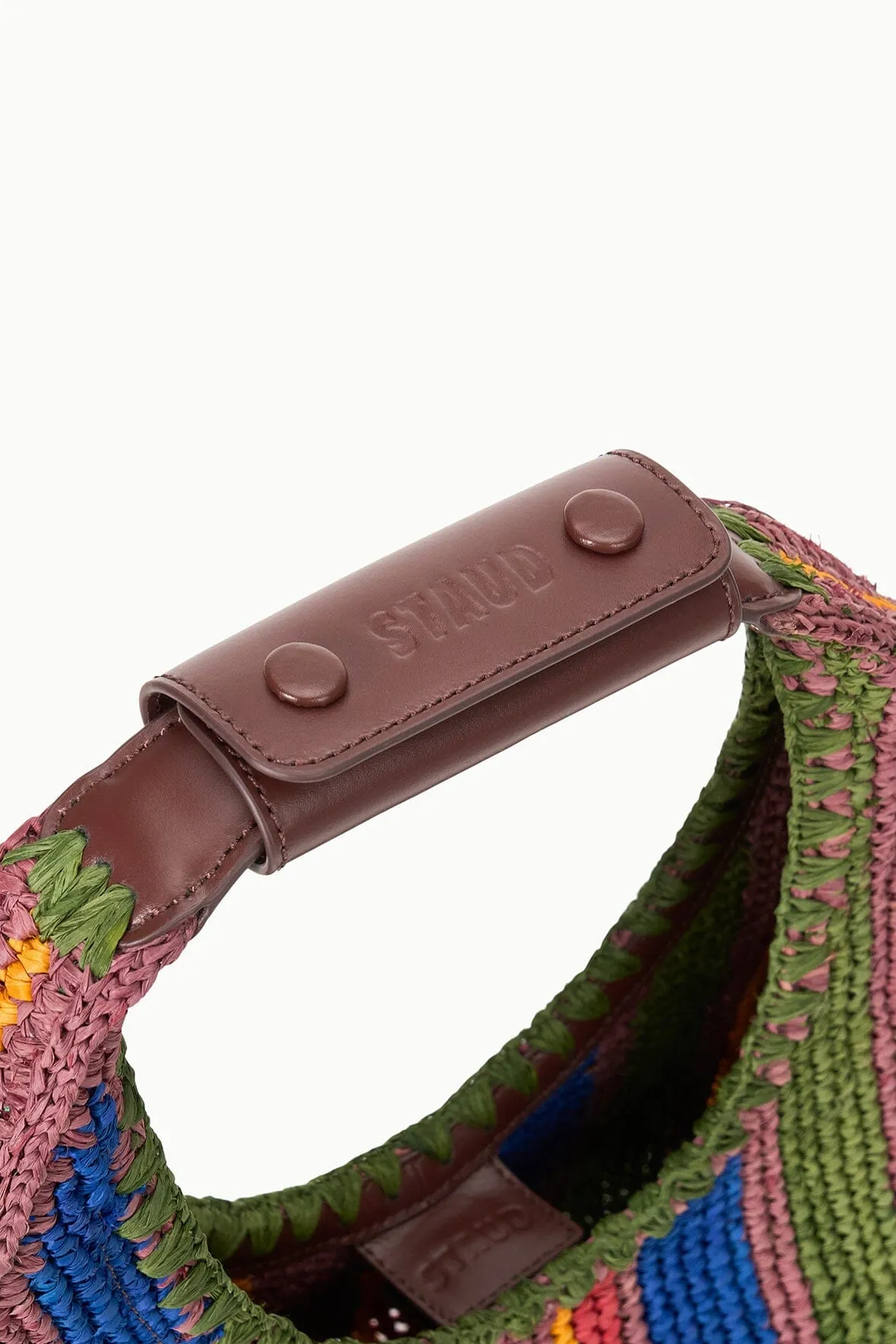 MOON RAFFIA BAG | JUNGLE STRIPE RAFFIA sold by STAUD product image thumbnail 5