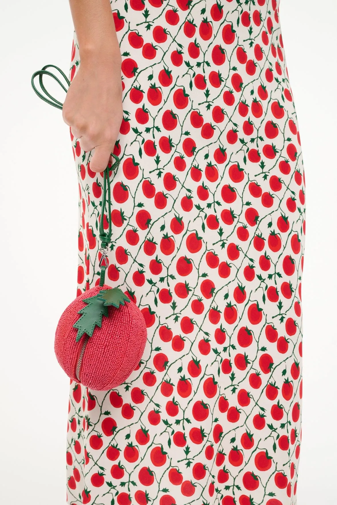 CAMPARI BEADED BAG | TOMATO sold by STAUD product image thumbnail 4