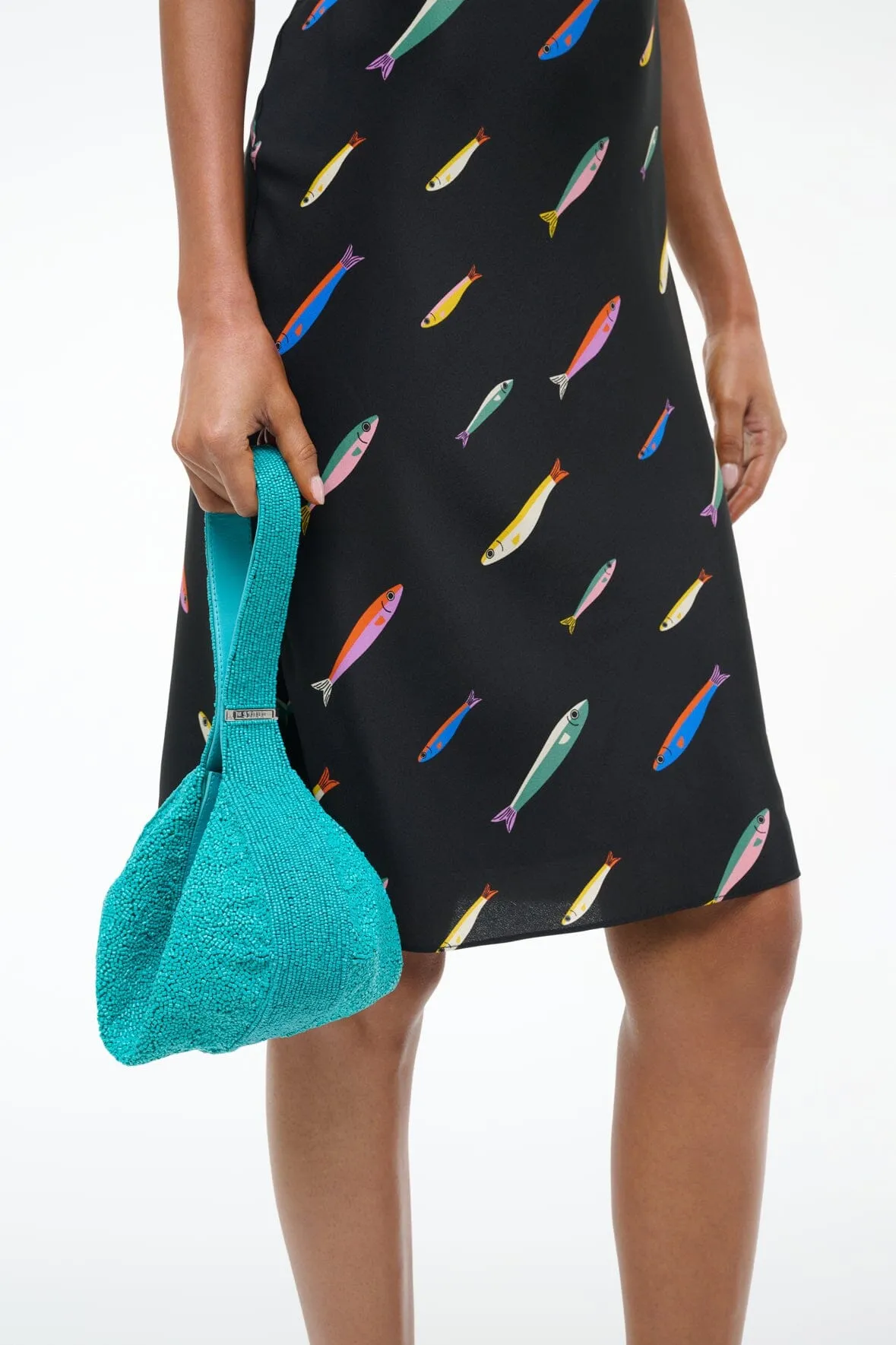 DEMY BEADED SHOULDER BAG | TEAL sold by STAUD product image thumbnail 4