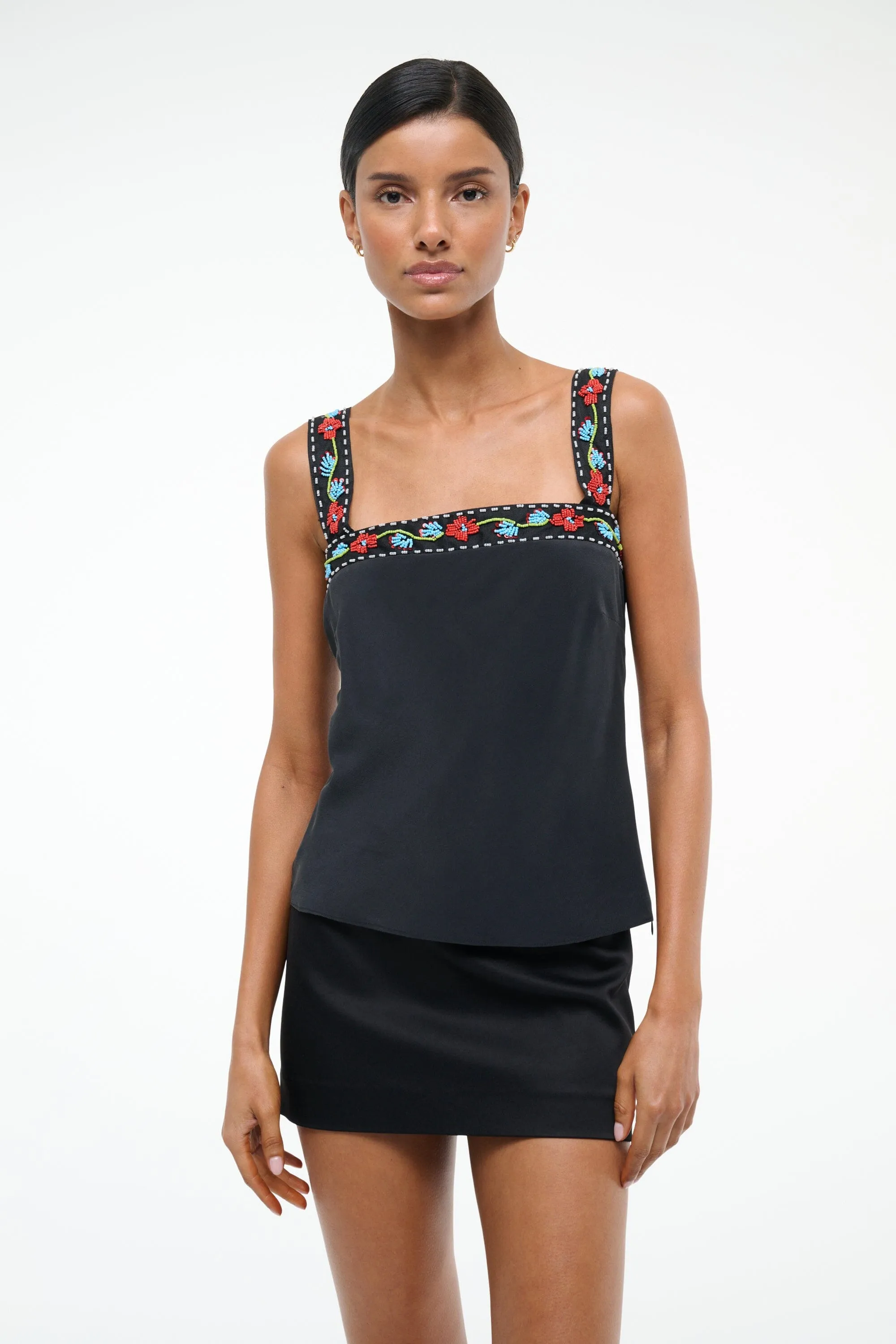 VERONICA SILK TOP | BLACK sold by STAUD product image thumbnail 2