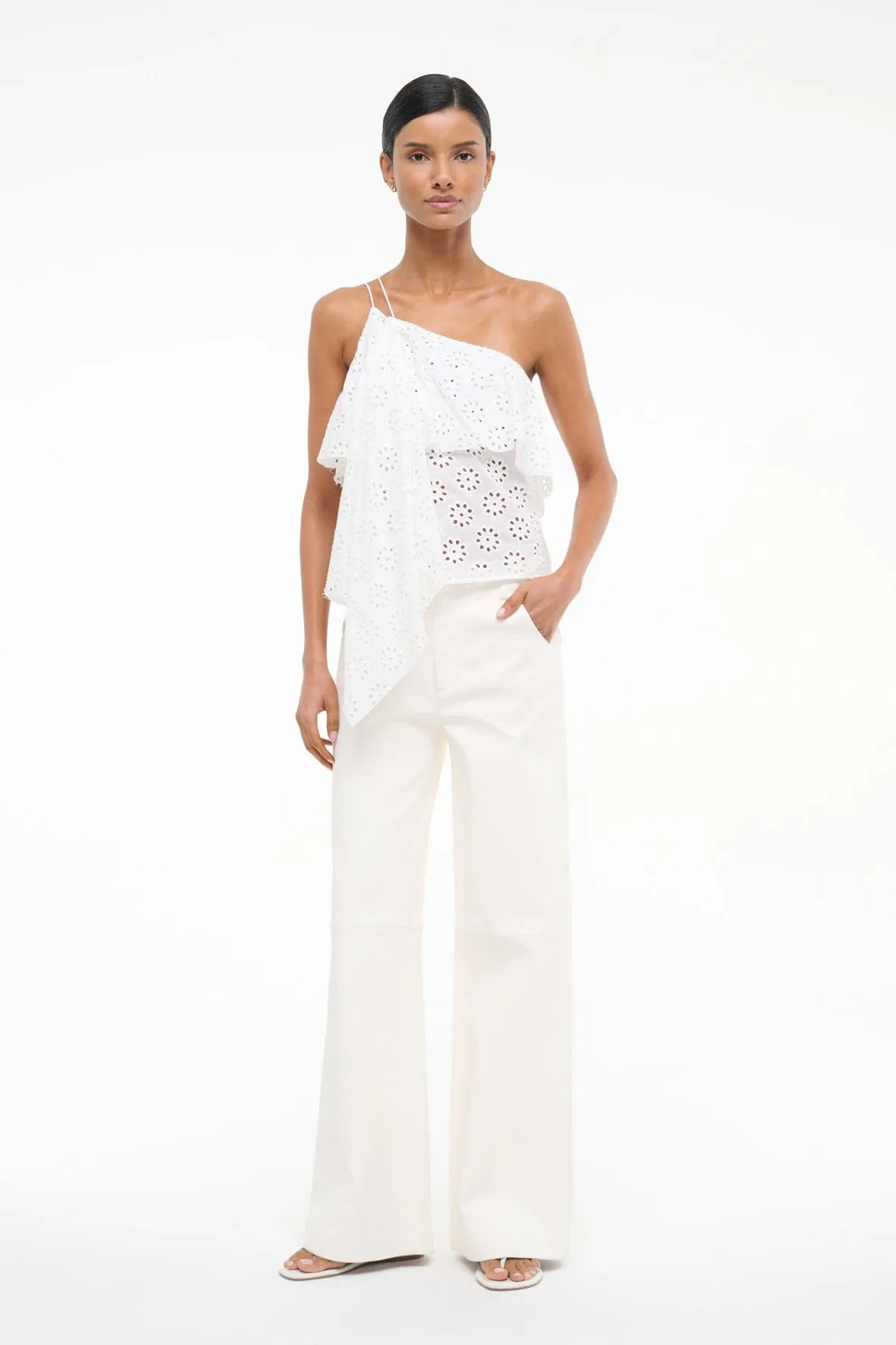 ISA TOP | WHITE EYELET sold by STAUD product image thumbnail 2