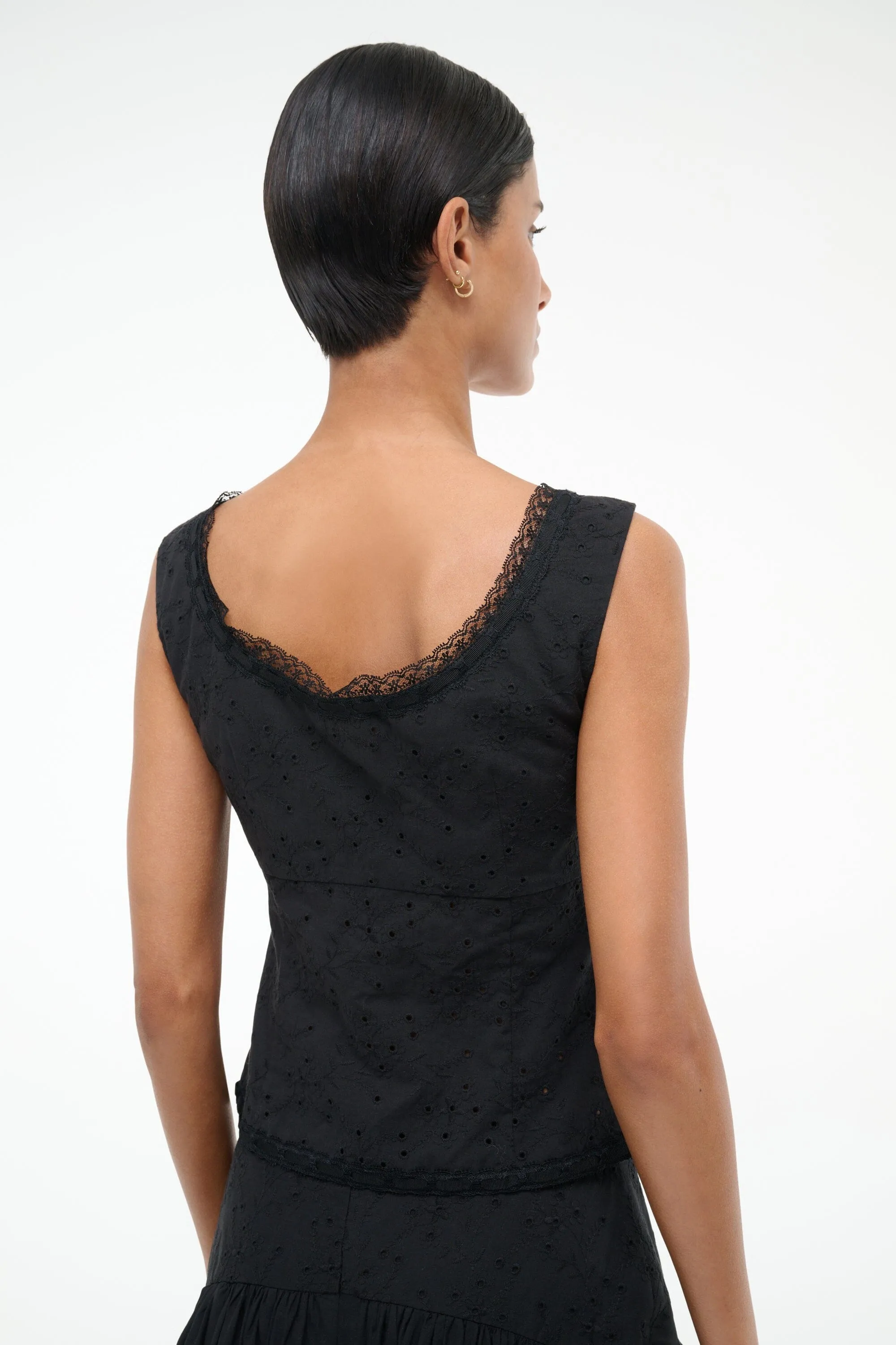 LOU TOP | BLACK EYELET sold by STAUD product image thumbnail 3