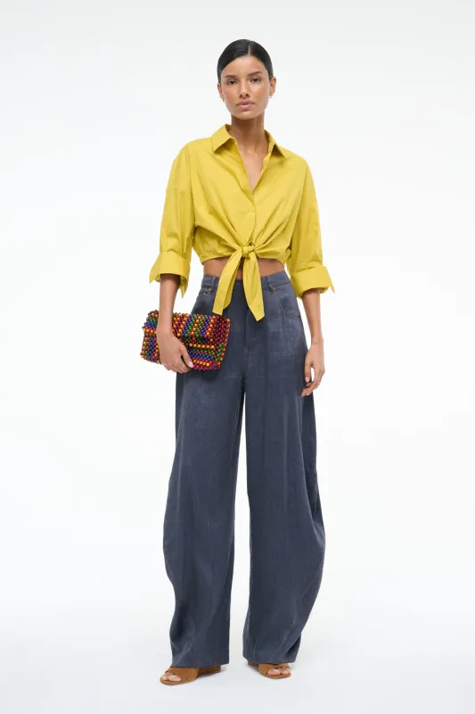 LISA TOP | CHARTREUSE sold by STAUD