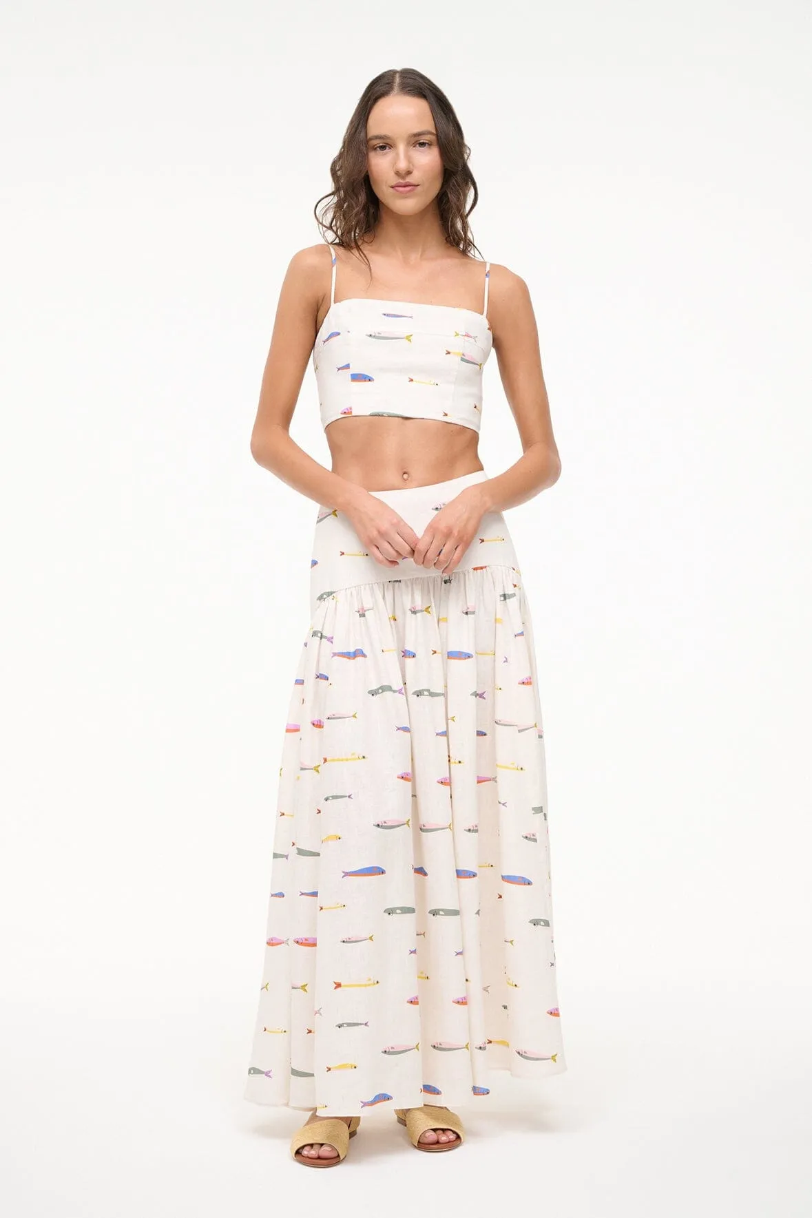 FEDERICO LINEN TOP | POP SARDINES IVORY sold by STAUD product image thumbnail 3