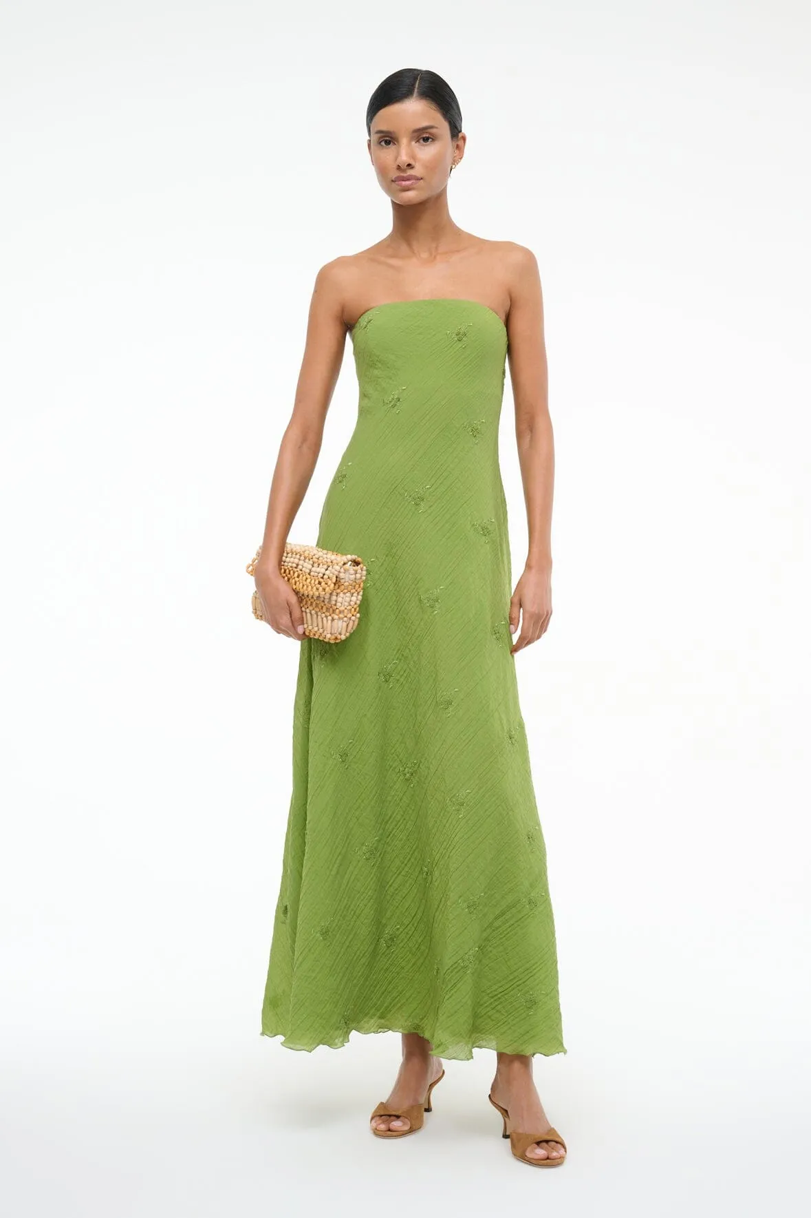 CASSIE DRESS | GARDEN GREEN sold by STAUD