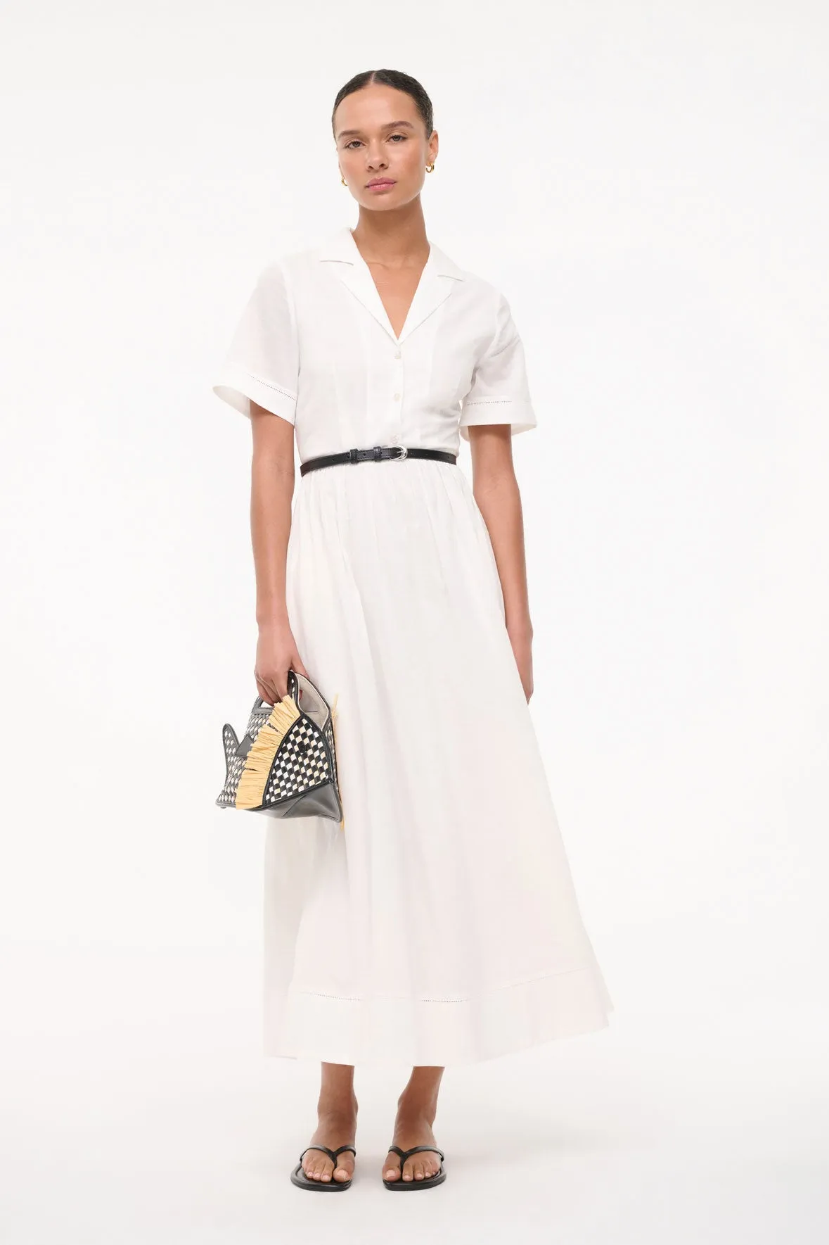 MERYL DRESS | WHITE sold by STAUD