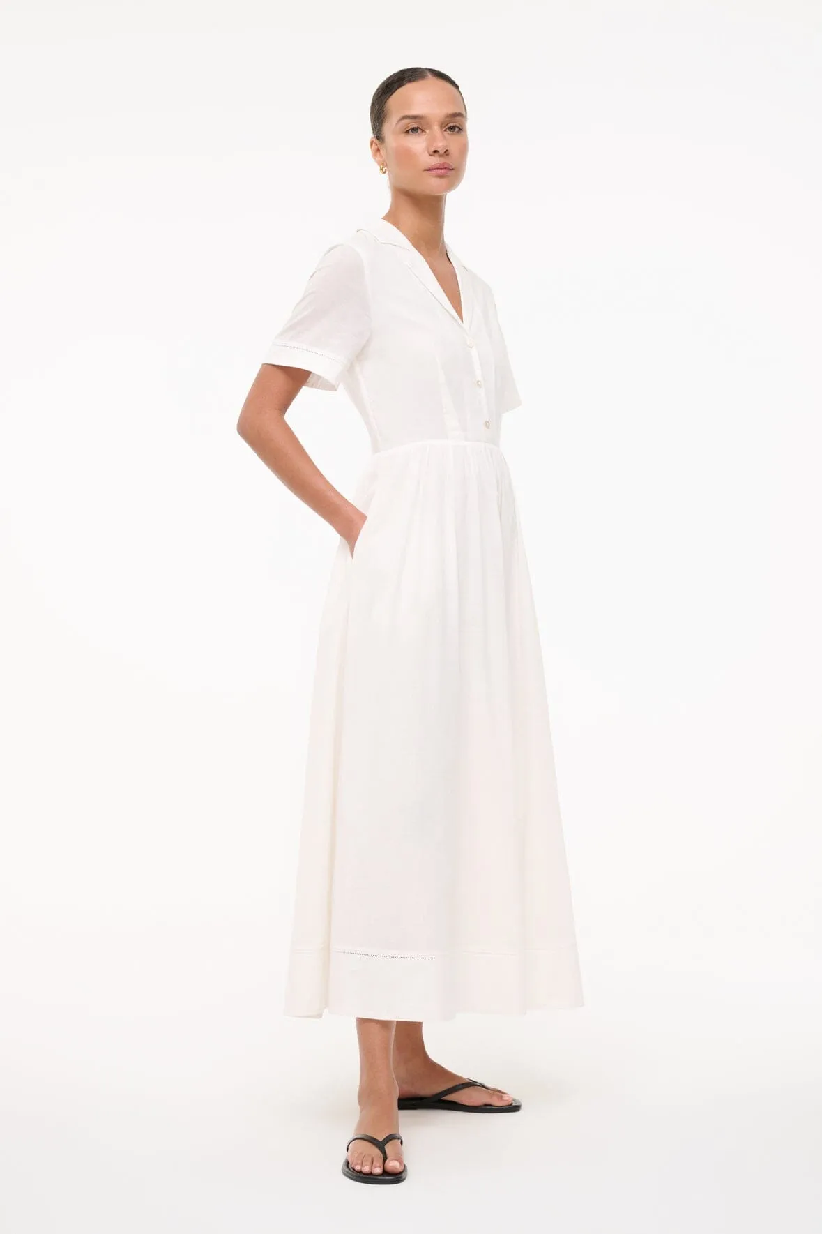 MERYL DRESS | WHITE sold by STAUD product image thumbnail 2