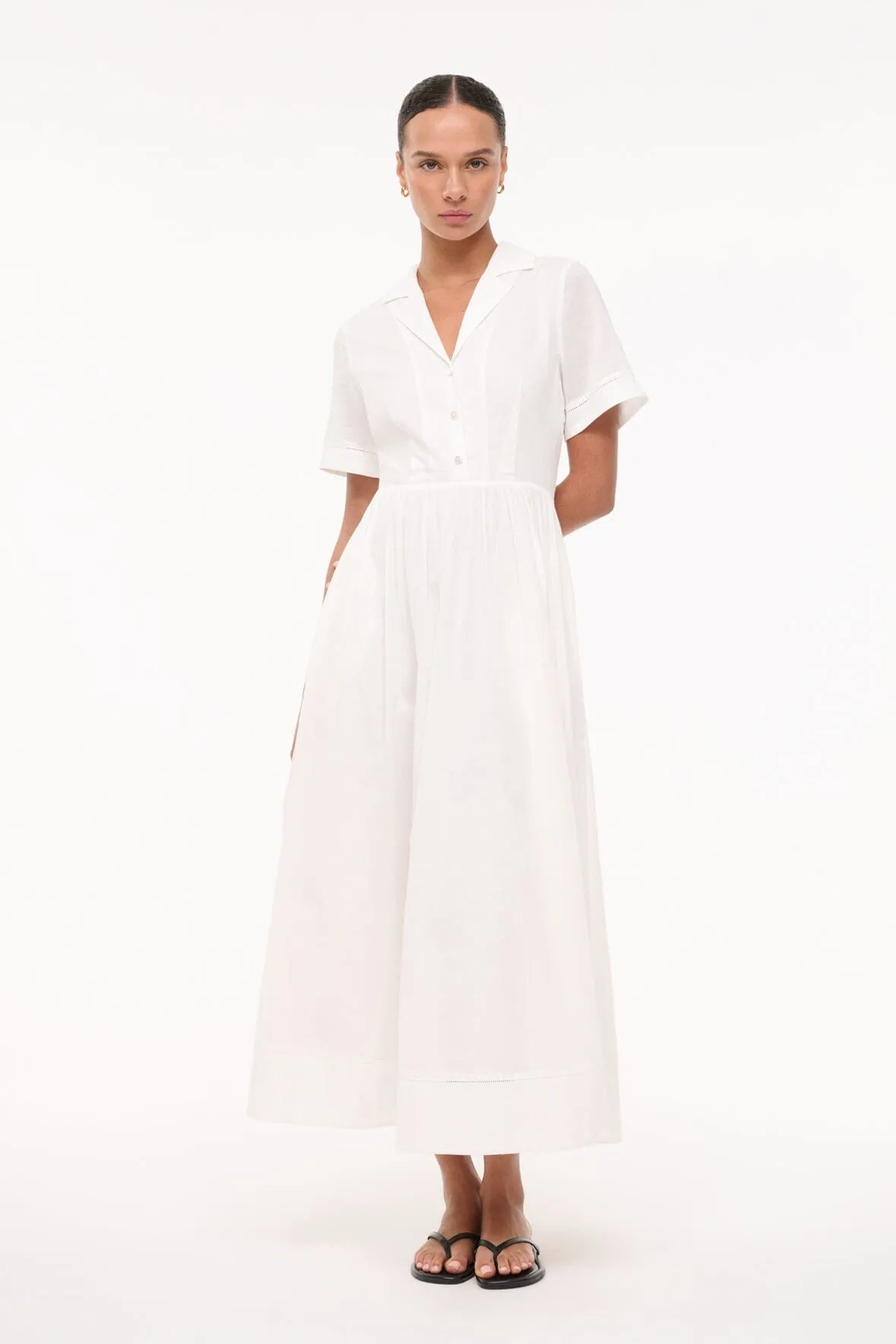 MERYL DRESS | WHITE sold by STAUD product image thumbnail 5