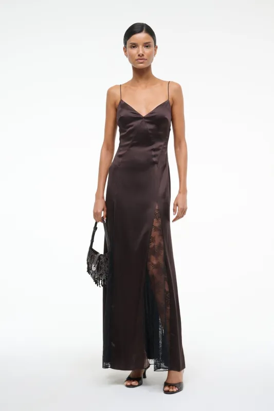TRINITY SILK DRESS | EARTH sold by STAUD
