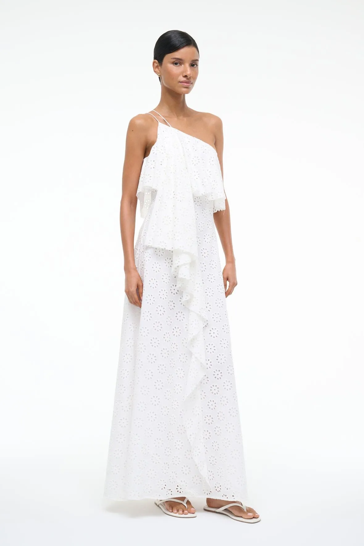 ISA DRESS | WHITE EYELET sold by STAUD product image thumbnail 4
