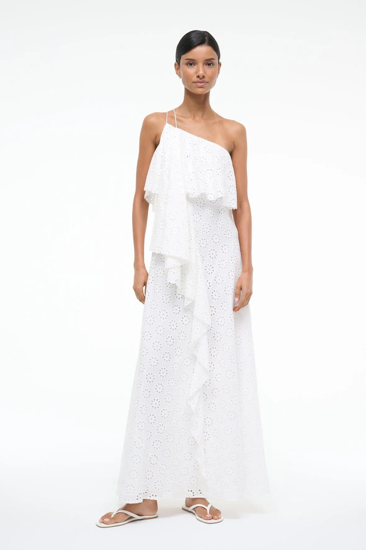 ISA DRESS | WHITE EYELET sold by STAUD product image thumbnail 3