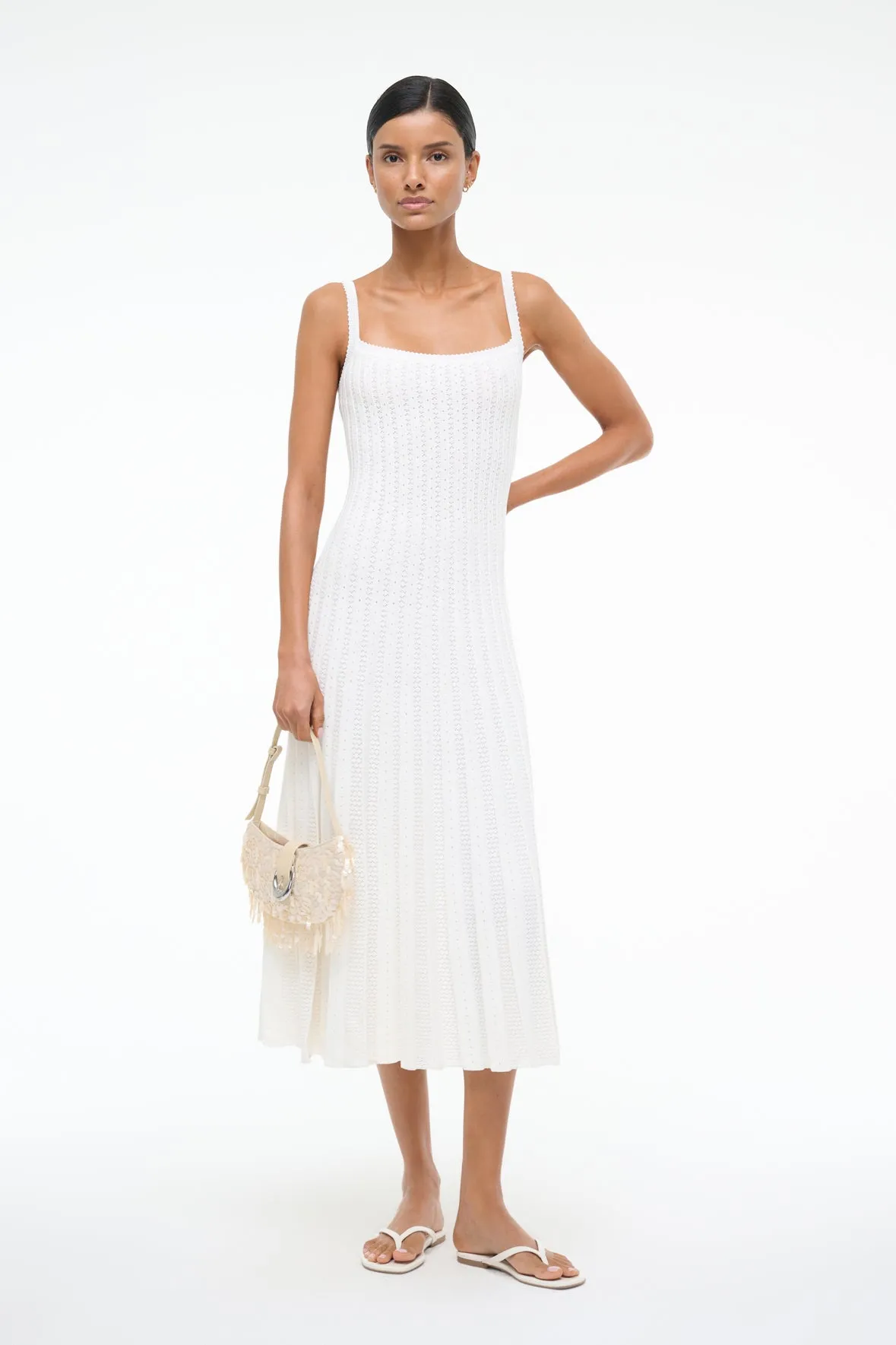 ELLEN DRESS | IVORY sold by STAUD