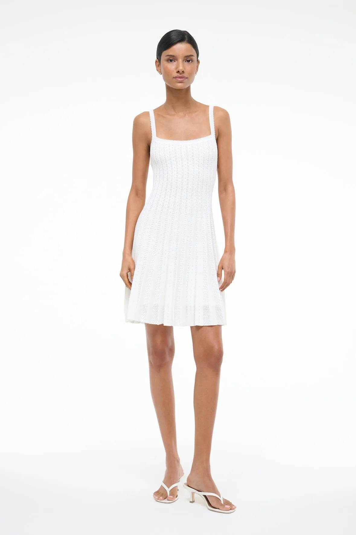 ELLEN MINI DRESS | IVORY sold by STAUD