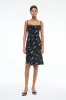 EVANGELINE SILK DRESS | POP SARDINES BLACK sold by STAUD