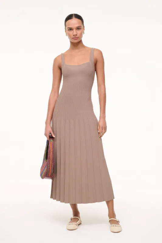 ELLISON DRESS | TAUPE sold by STAUD