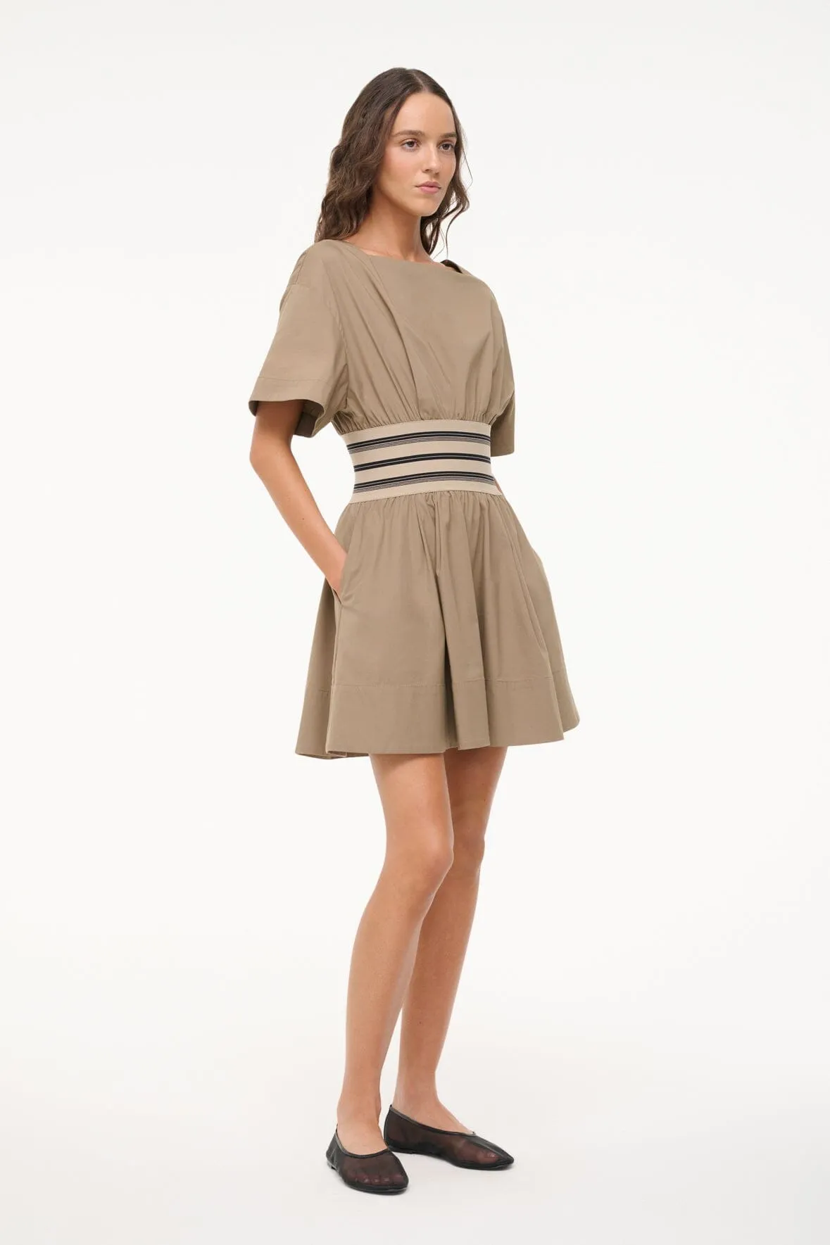 AMY MINI DRESS | TAUPE sold by STAUD product image thumbnail 2