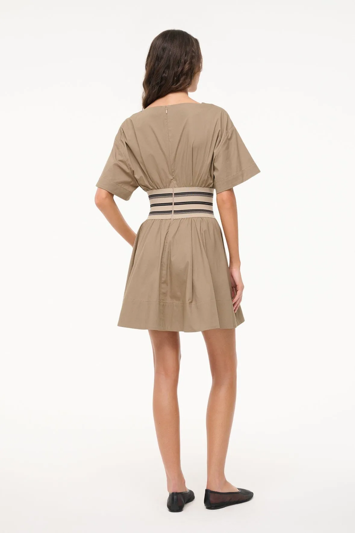 AMY MINI DRESS | TAUPE sold by STAUD product image thumbnail 3