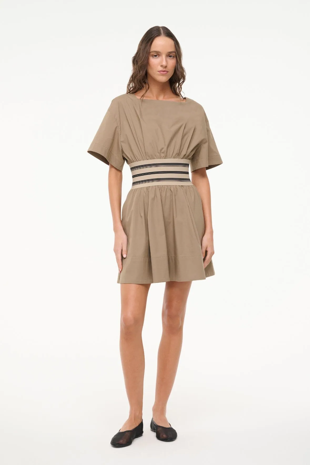 AMY MINI DRESS | TAUPE sold by STAUD