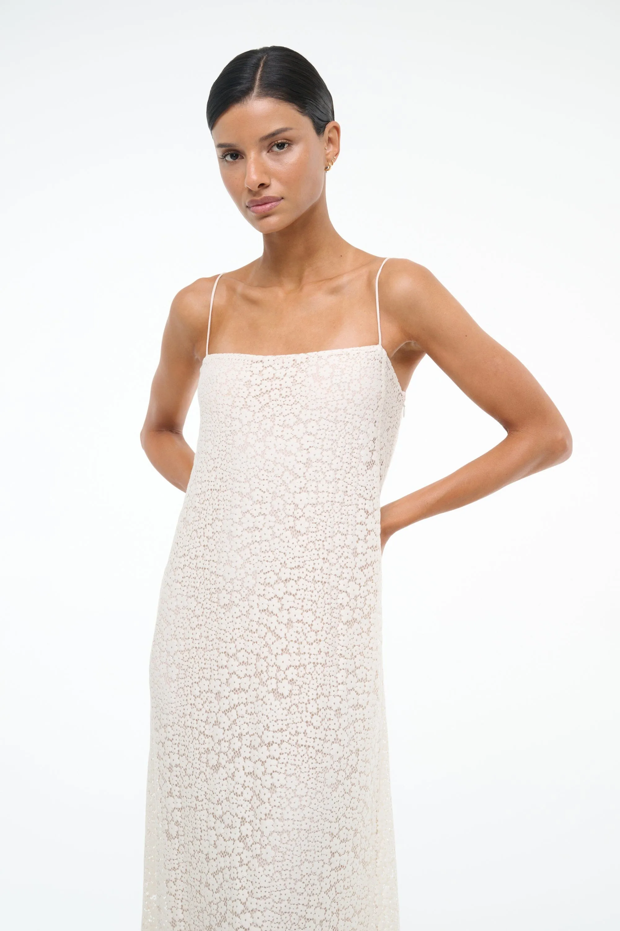 DELFINA DRESS | TINY BLOOM IVORY sold by STAUD product image thumbnail 2