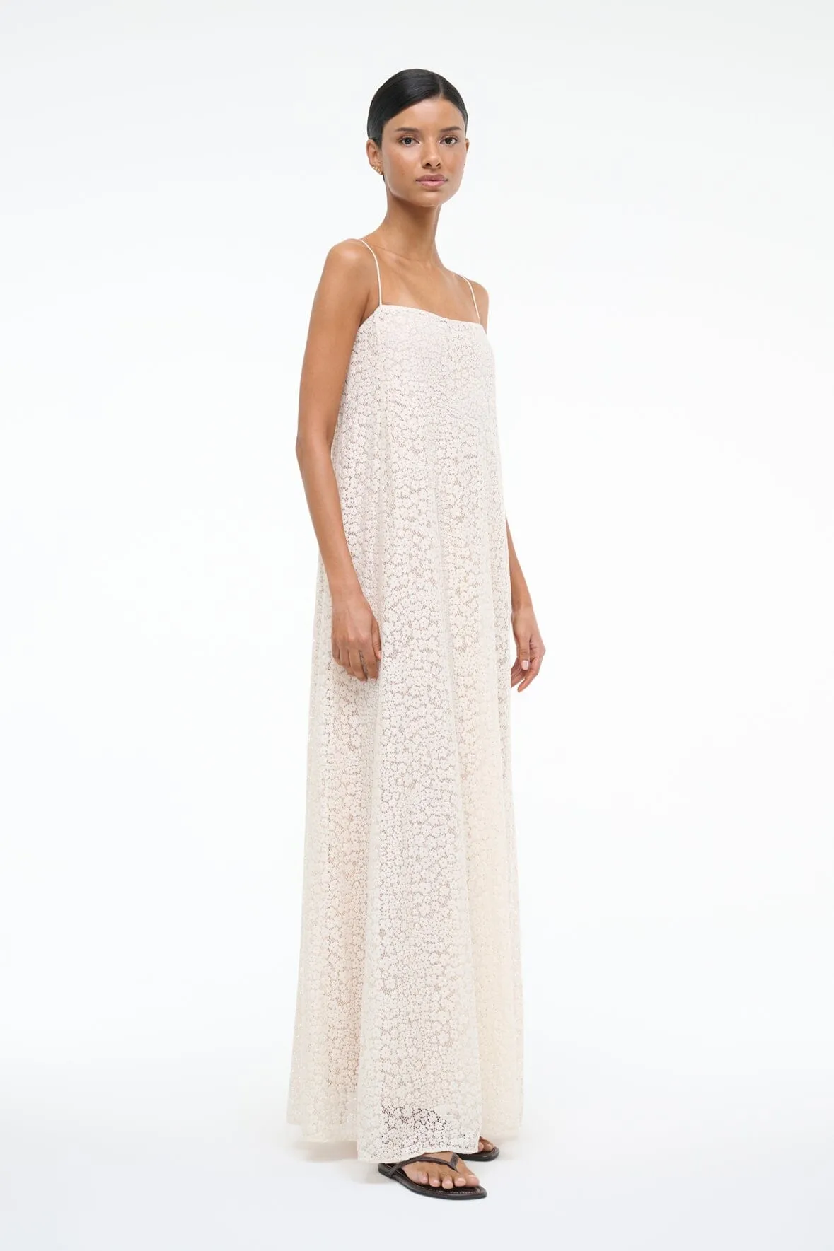 DELFINA DRESS | TINY BLOOM IVORY sold by STAUD product image thumbnail 3