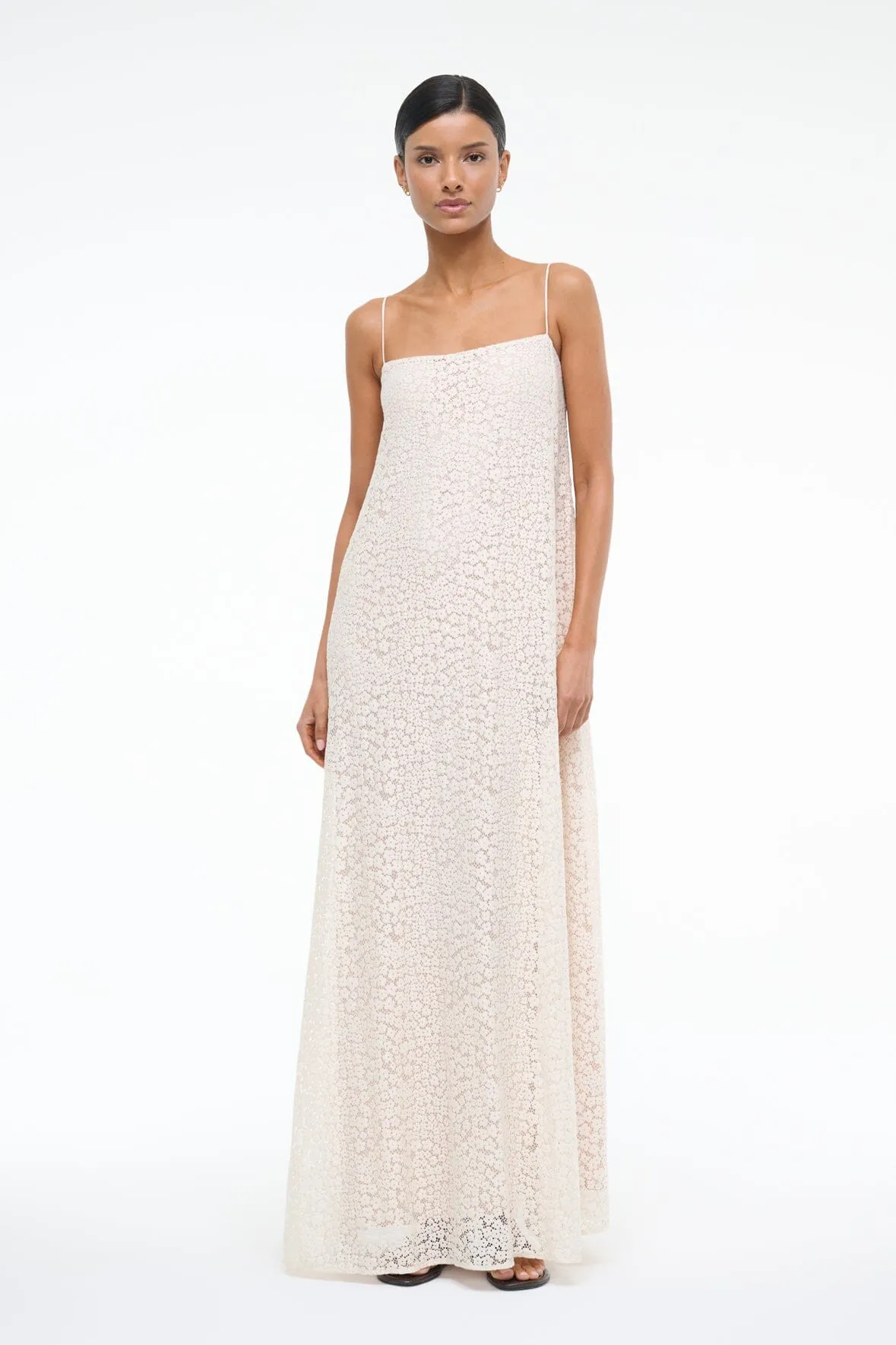 DELFINA DRESS | TINY BLOOM IVORY sold by STAUD