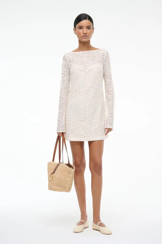 MAYA DRESS | TINY BLOOM IVORY sold by STAUD