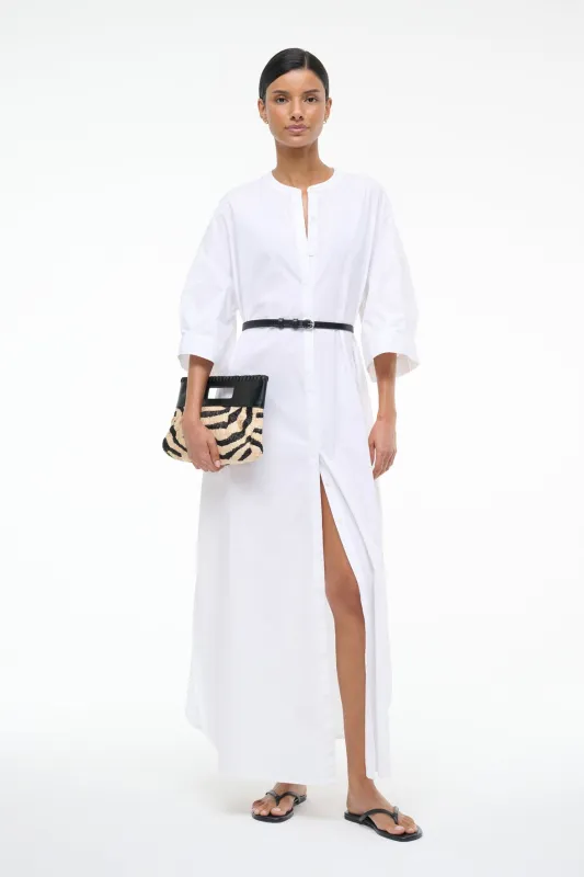 ENZO MAXI DRESS | WHITE sold by STAUD