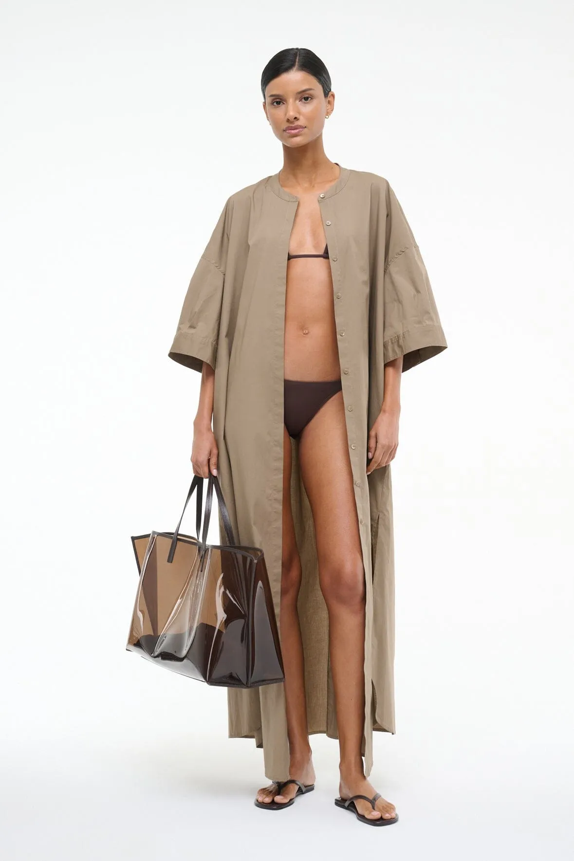 ENZO MAXI DRESS | TAUPE sold by STAUD