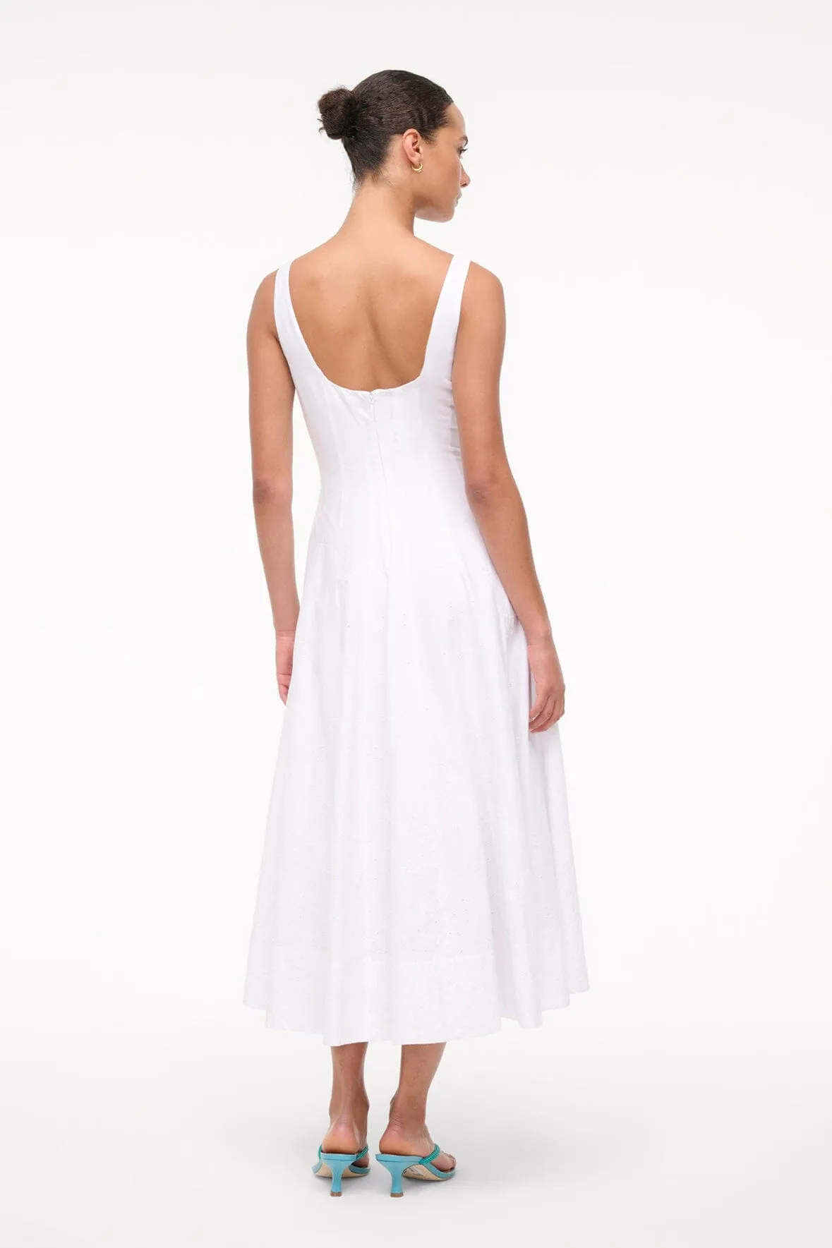 WELLS DRESS | WHITE EMBROIDERY sold by STAUD product image thumbnail 3