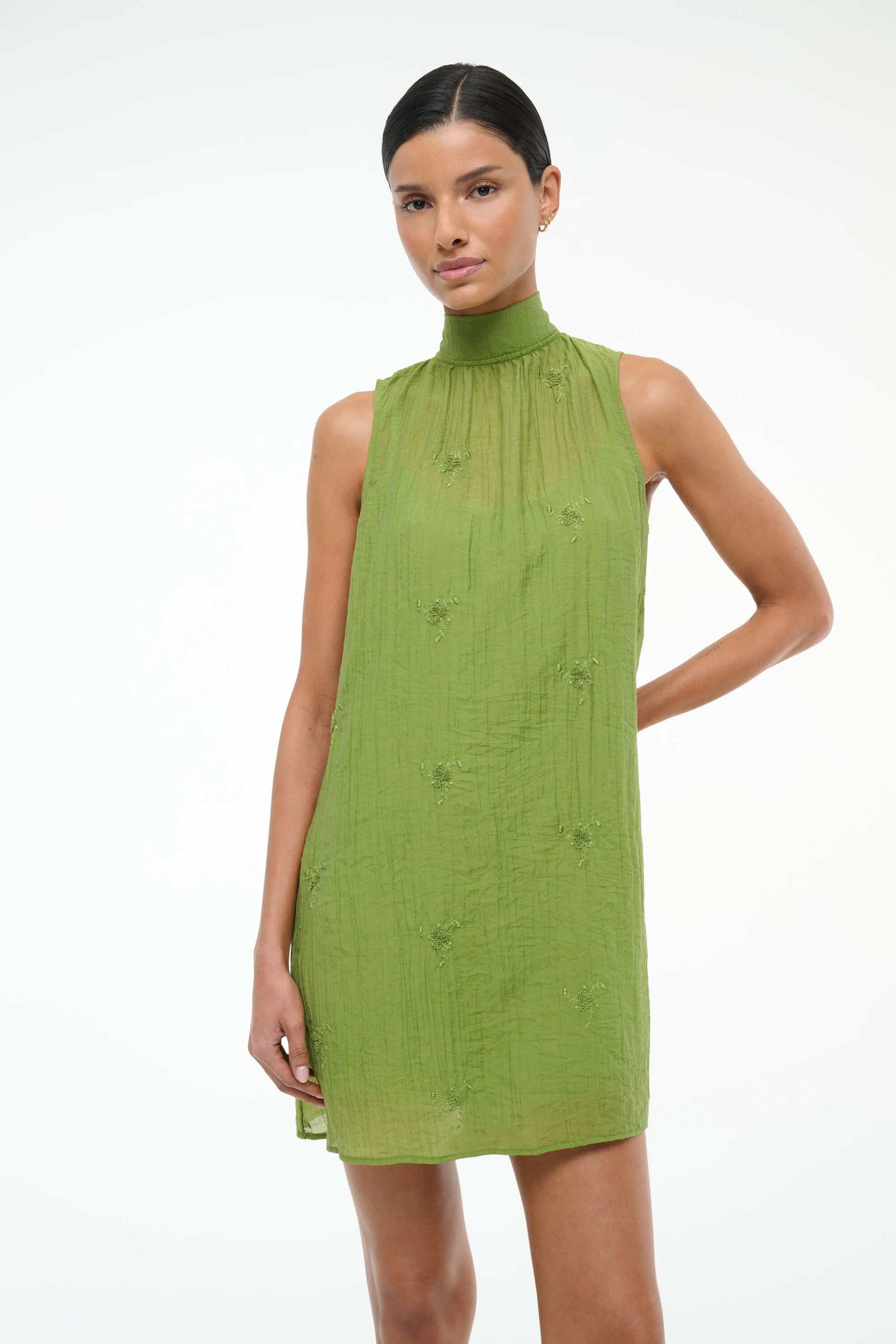 ADDY MINI DRESS | GARDEN GREEN sold by STAUD product image thumbnail 4