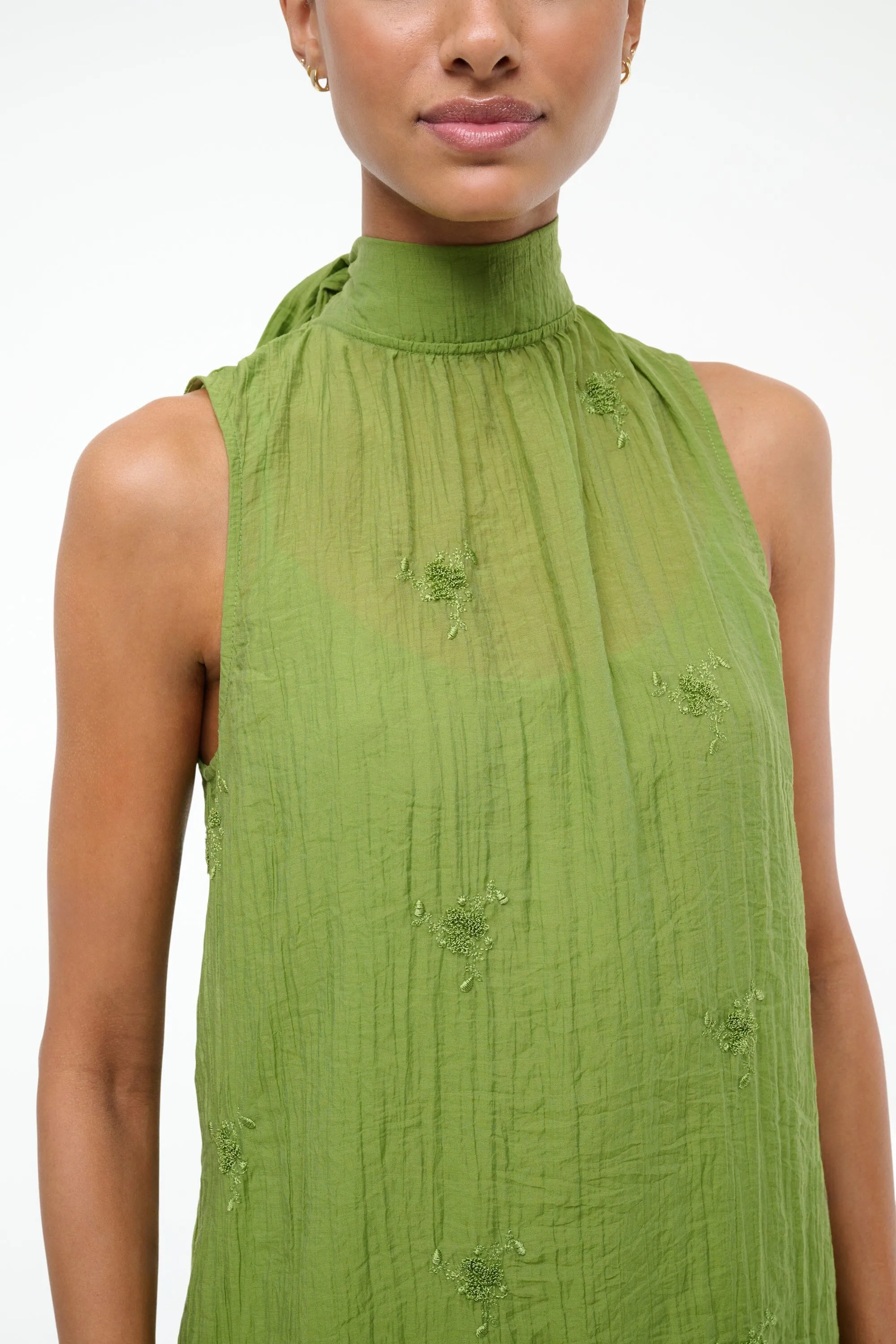 ADDY MINI DRESS | GARDEN GREEN sold by STAUD product image thumbnail 5