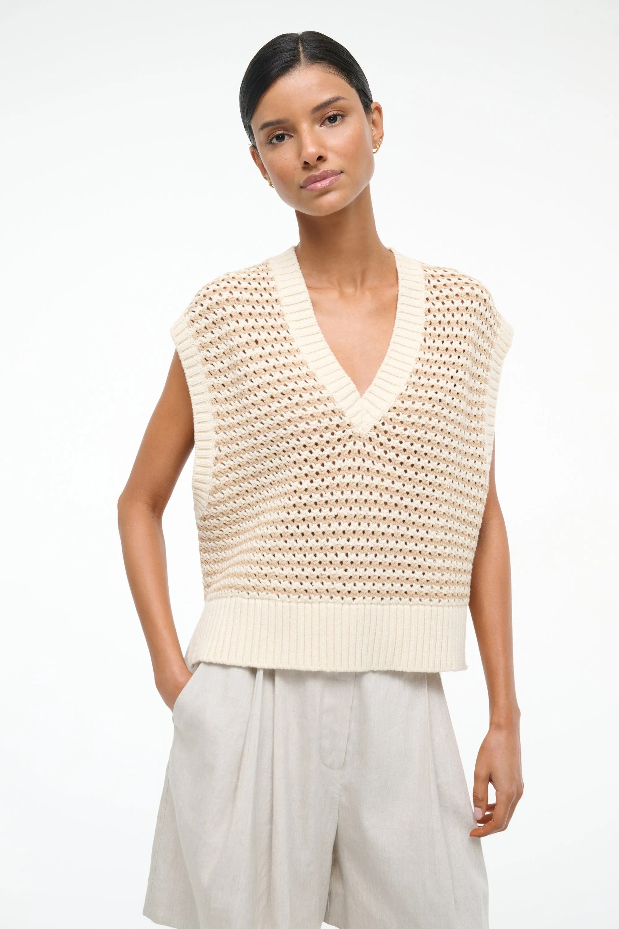 AMERICANA SWEATER | BREEZE CREME sold by STAUD product image thumbnail 2