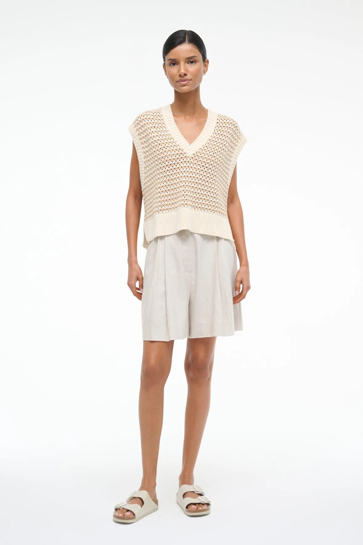 AMERICANA SWEATER | BREEZE CREME sold by STAUD