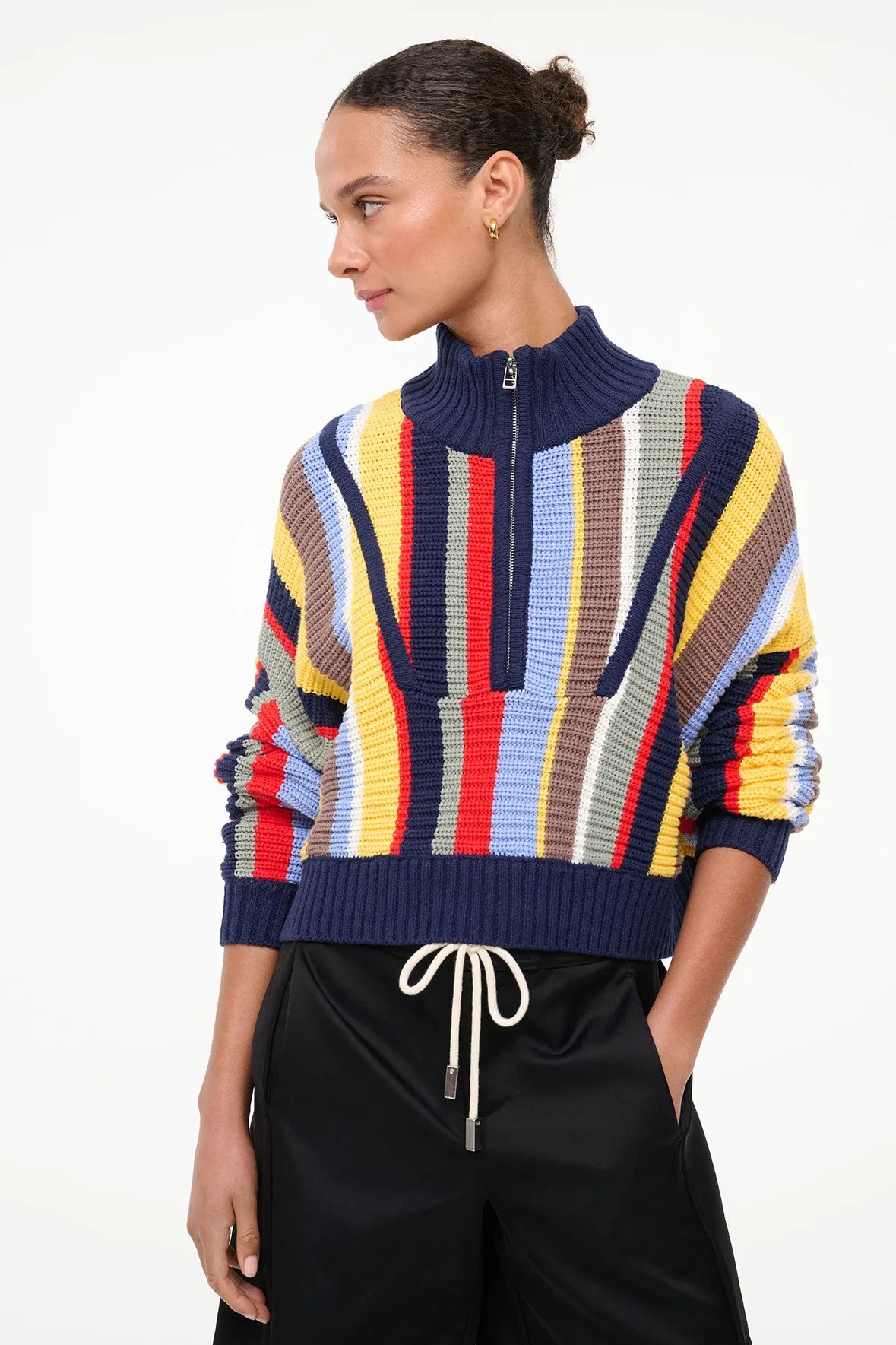 CROPPED HAMPTON SWEATER | MARKET STRIPE sold by STAUD product image thumbnail 4