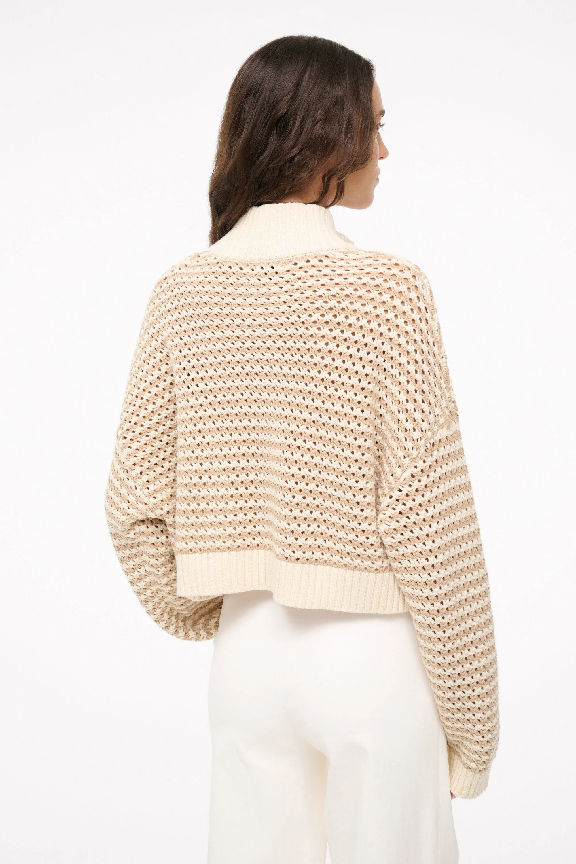 CROPPED HAMPTON SWEATER | BREEZE CREME sold by STAUD product image thumbnail 5