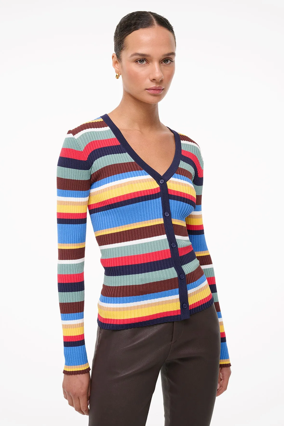 CARGO SWEATER | MARKET STRIPE sold by STAUD