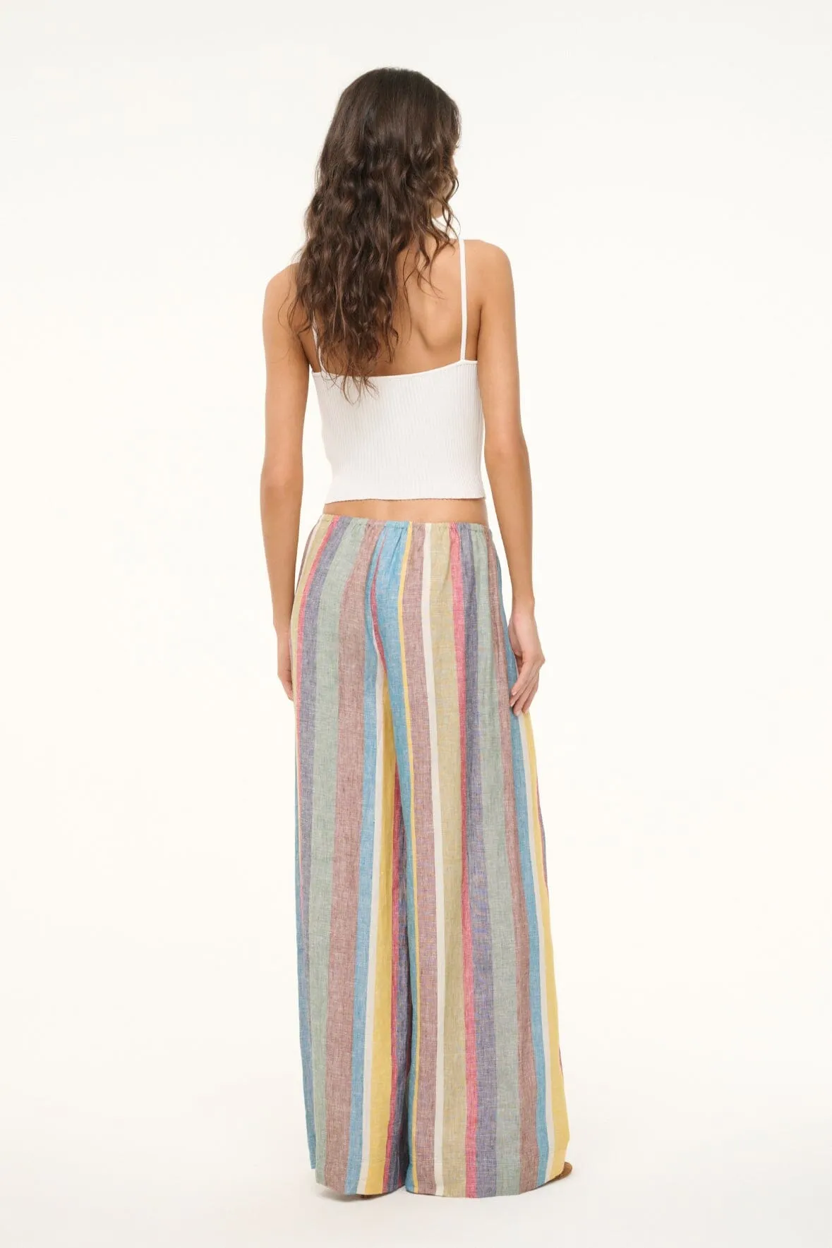 BONFIRE LINEN PANT | MARKET STRIPE sold by STAUD product image thumbnail 4