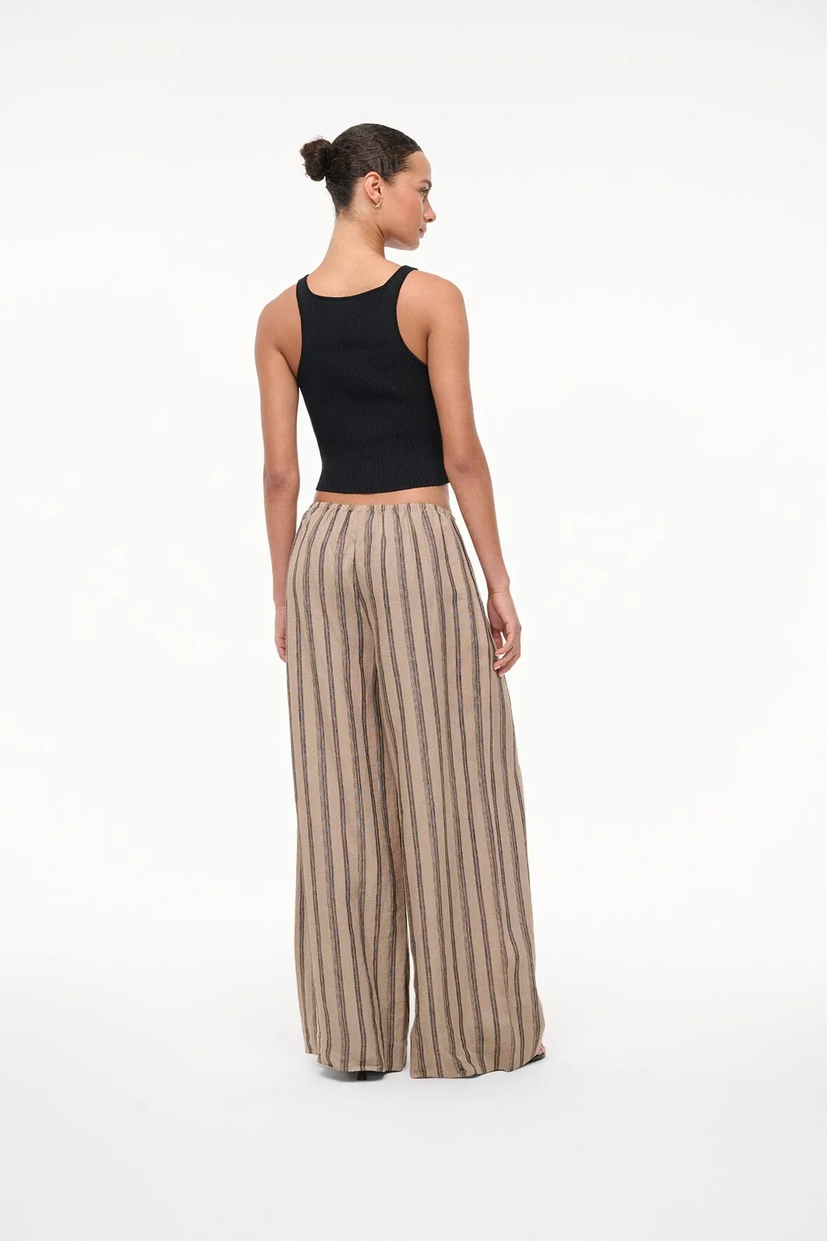 BONFIRE LINEN PANT | SAHARA STRIPE sold by STAUD product image thumbnail 5