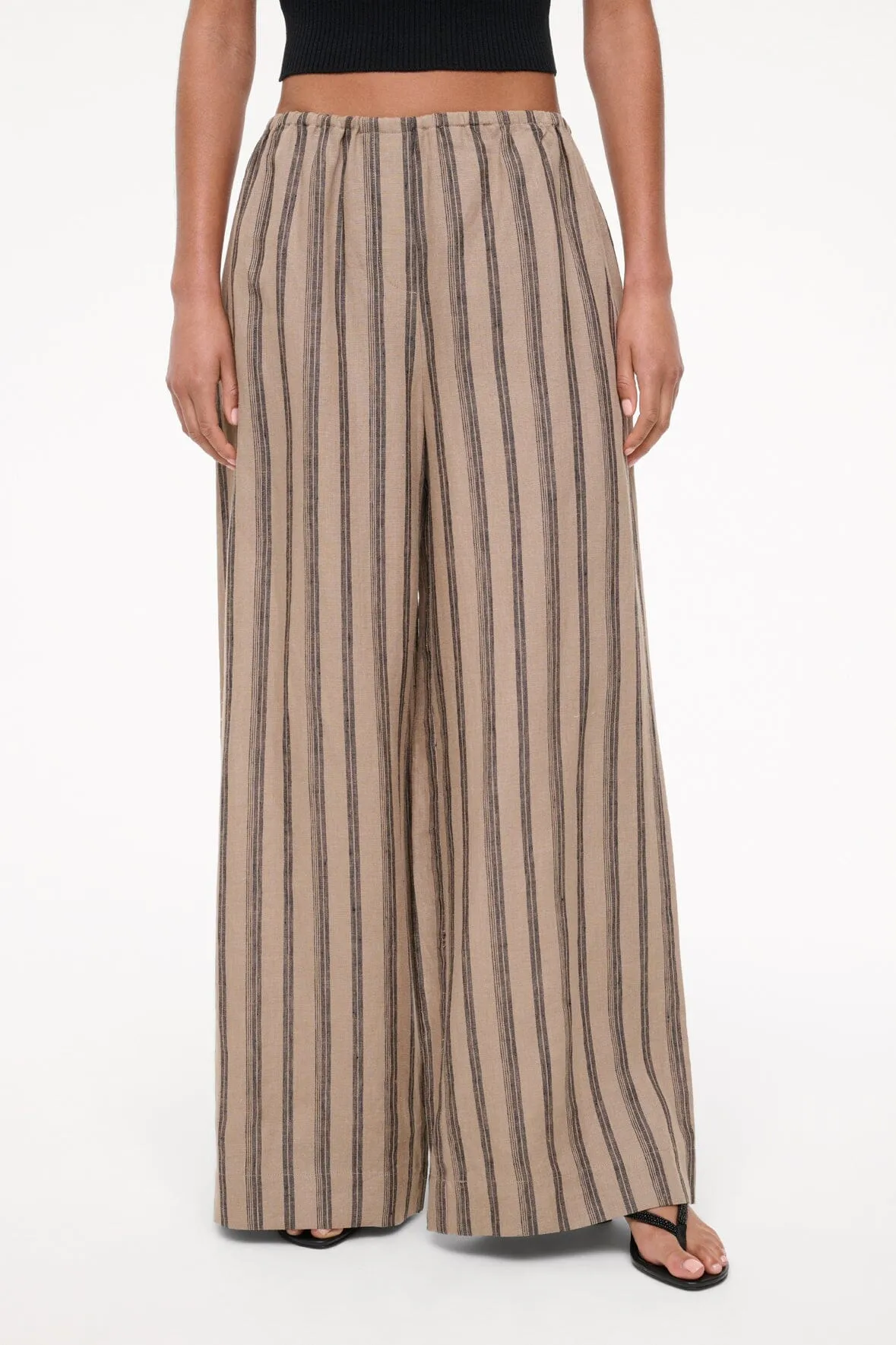 BONFIRE LINEN PANT | SAHARA STRIPE sold by STAUD product image thumbnail 4