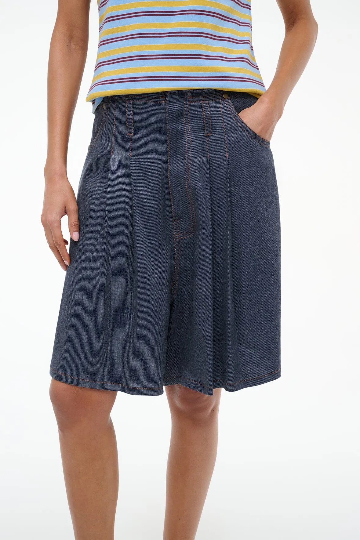 KNIGHT SHORT | CHAMBRAY sold by STAUD product image thumbnail 2