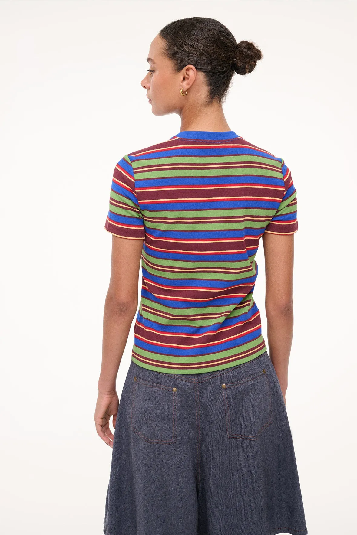 WEEKEND CREW TEE | SPECTRUM STRIPE sold by STAUD product image thumbnail 3