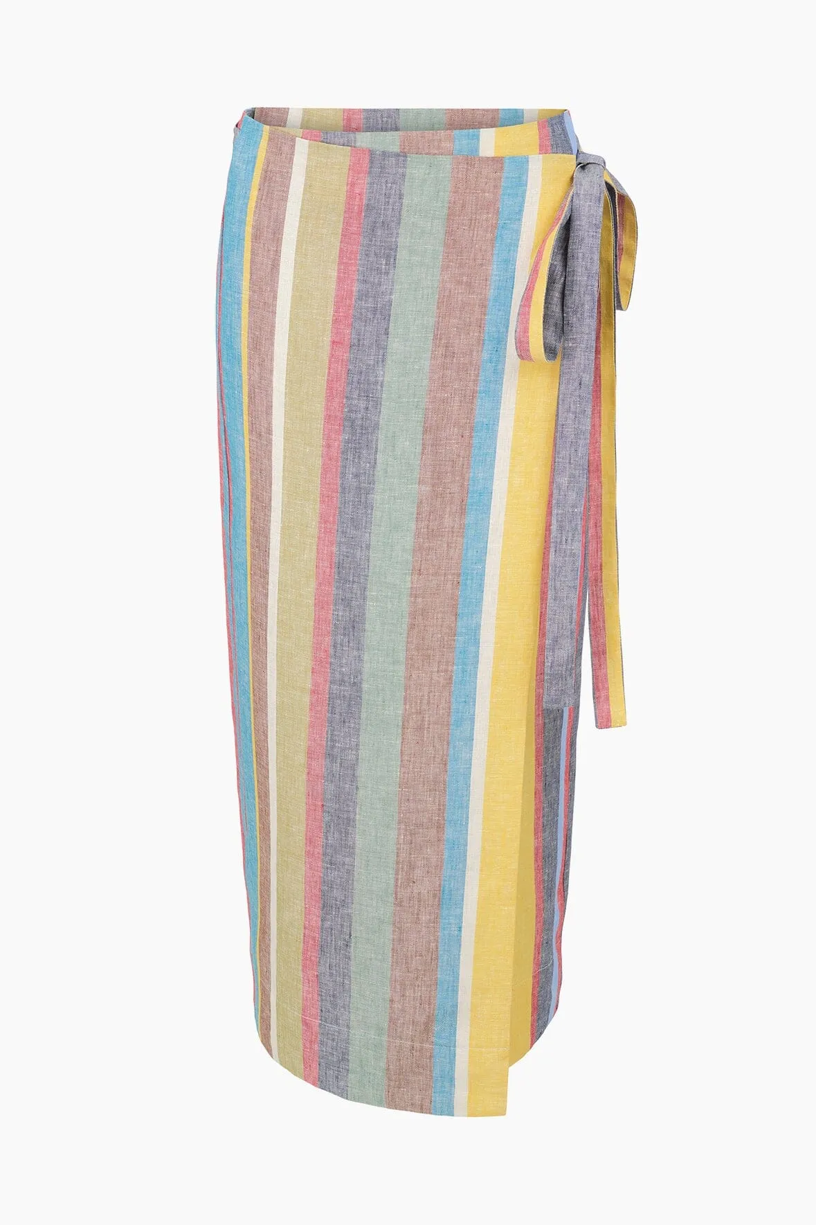 KAITLIN LINEN SKIRT | MARKET STRIPE sold by STAUD product image thumbnail 5